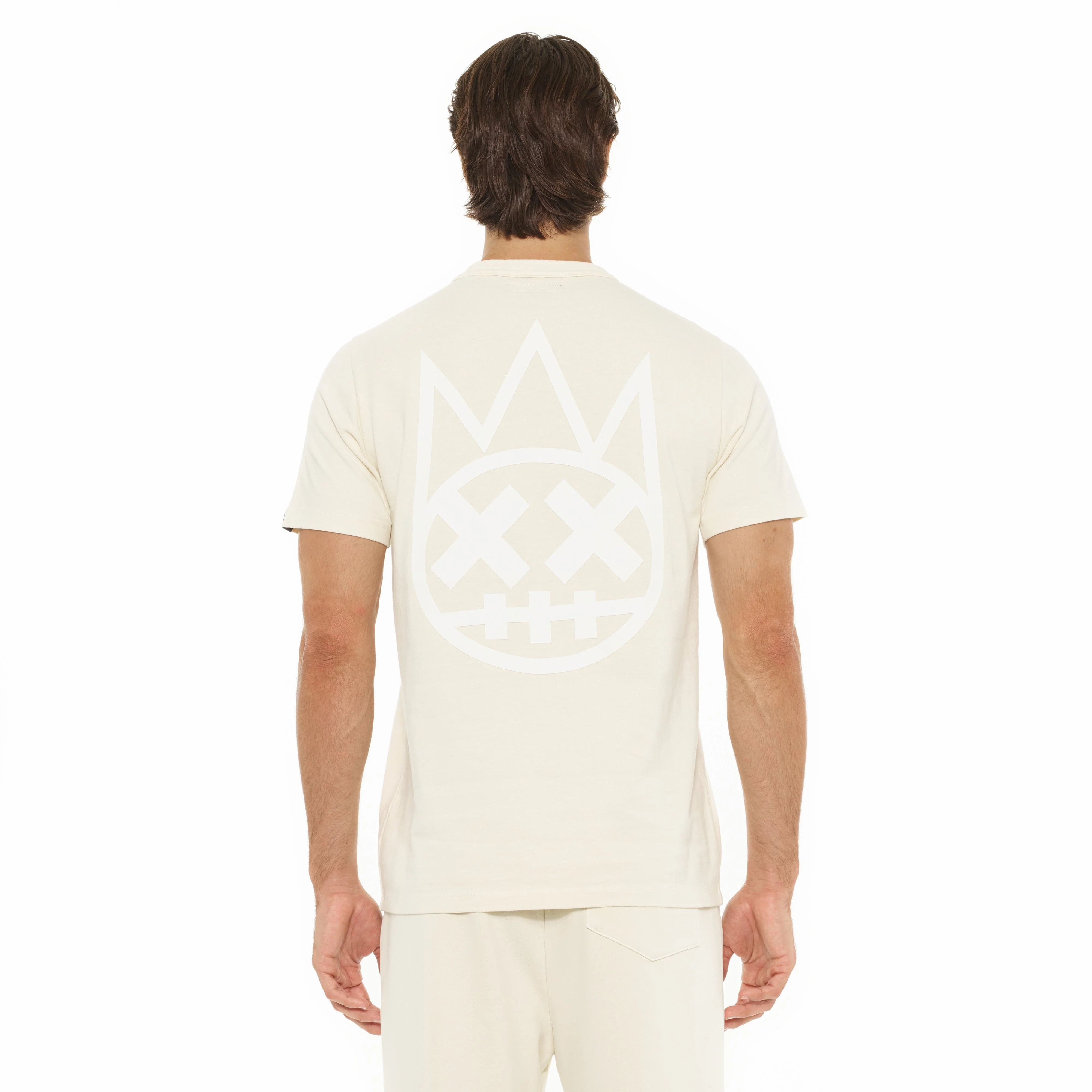 Cult's Heavyweight Short Sleeve Crew Neck Tee "Shimuchan" Logo in Winter White - Image 3