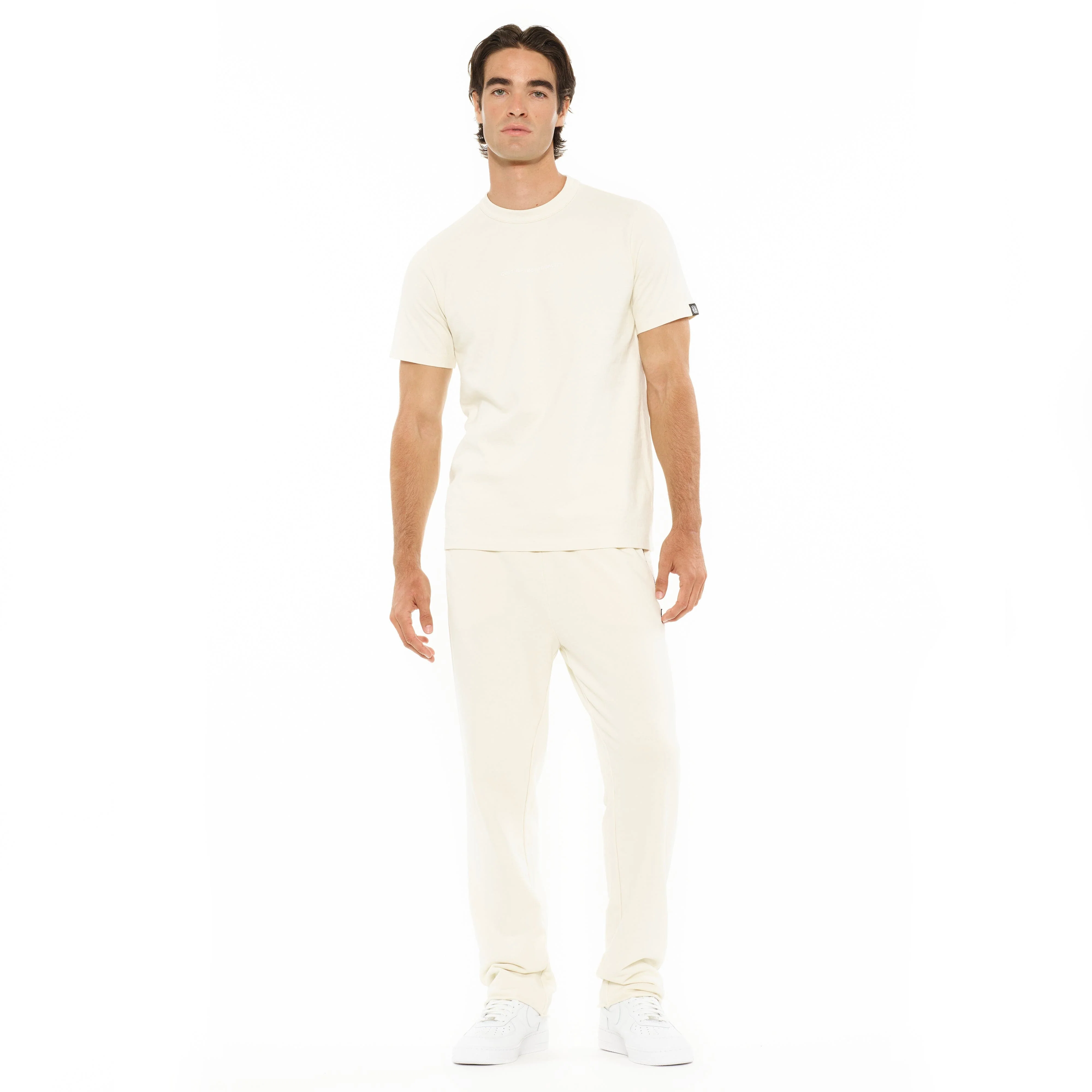 Cult's Heavyweight Short Sleeve Crew Neck Tee "Shimuchan" Logo in Winter White - Image 4