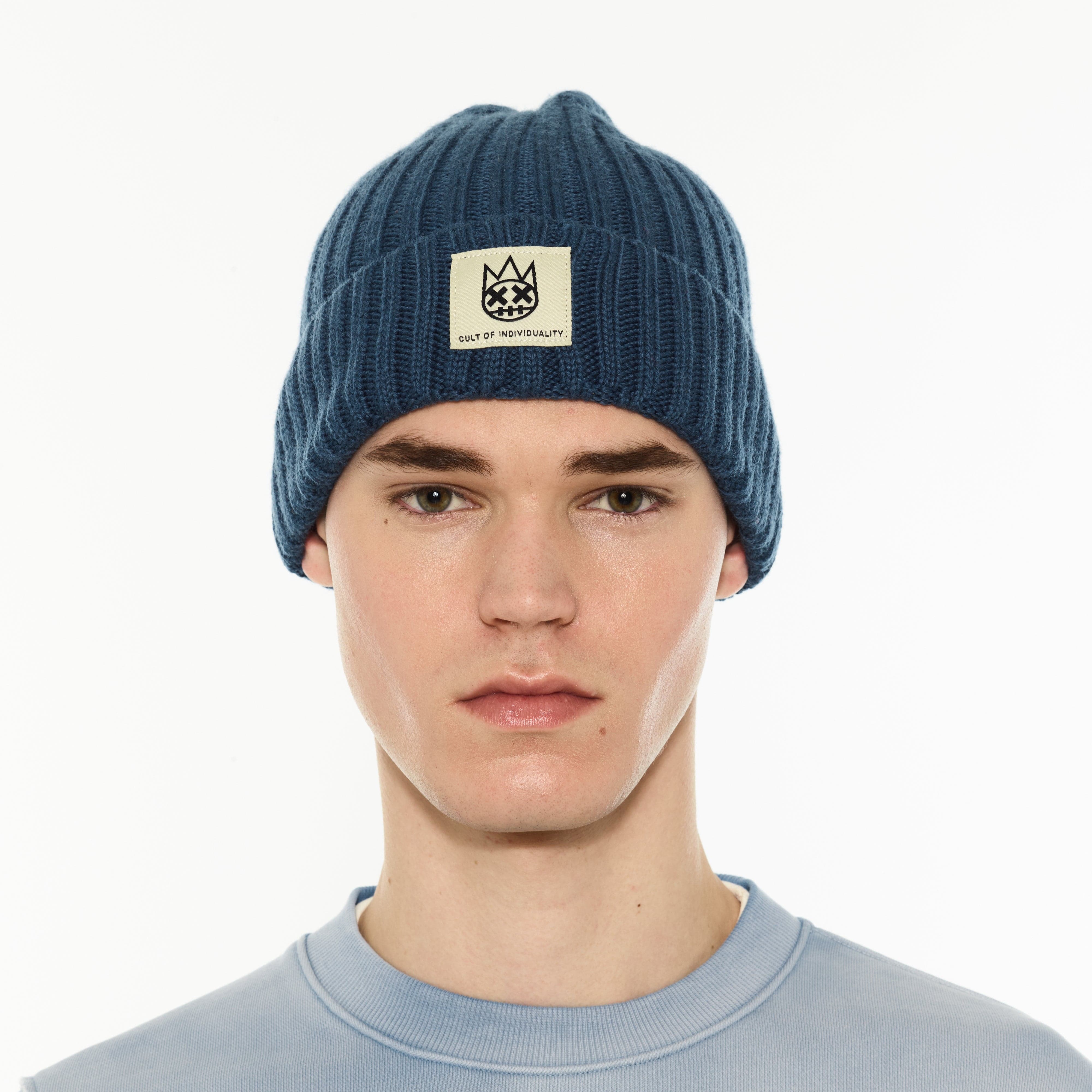 Cult's Knit Hat in Blue Steel - Image 2