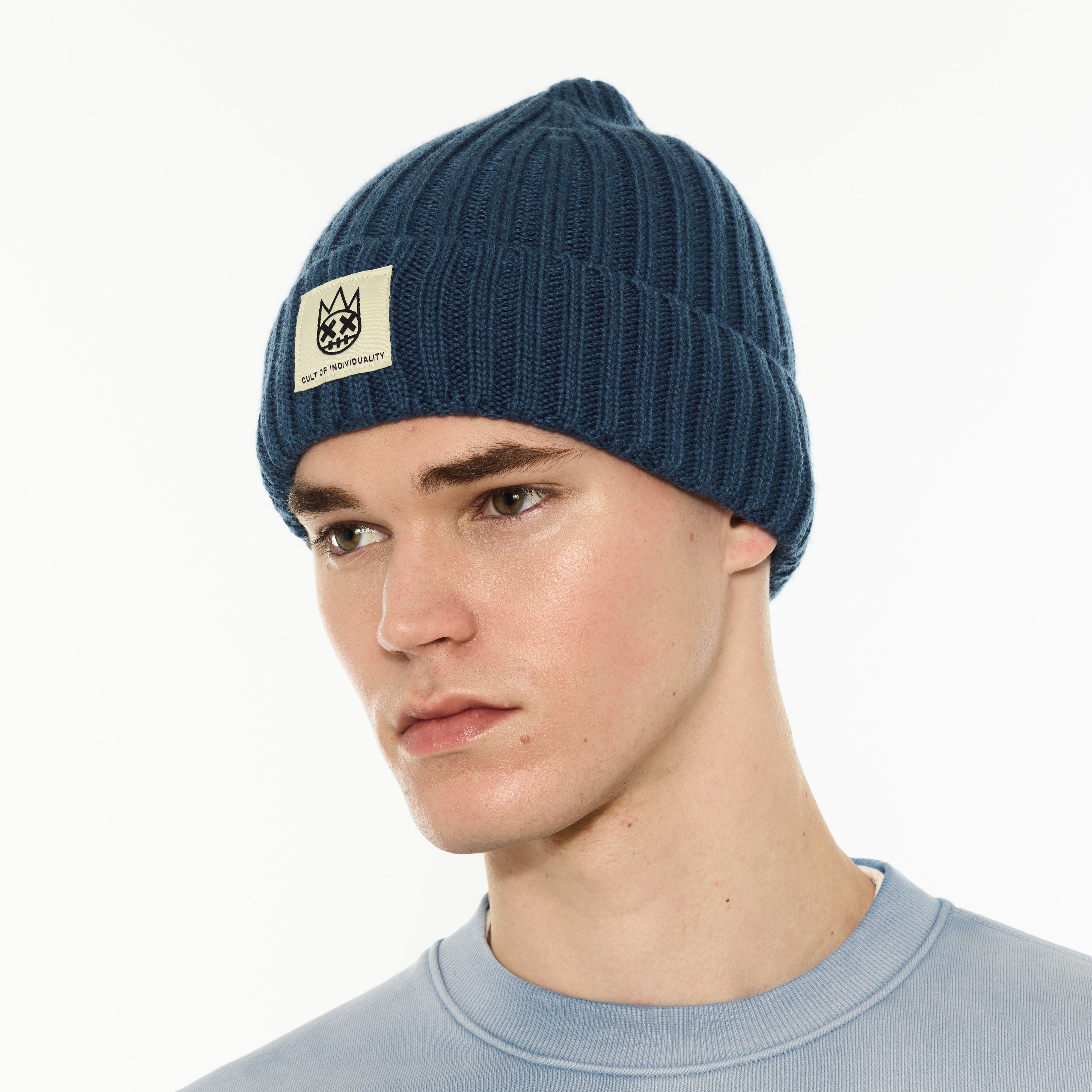 Cult's Knit Hat in Blue Steel - Image 3