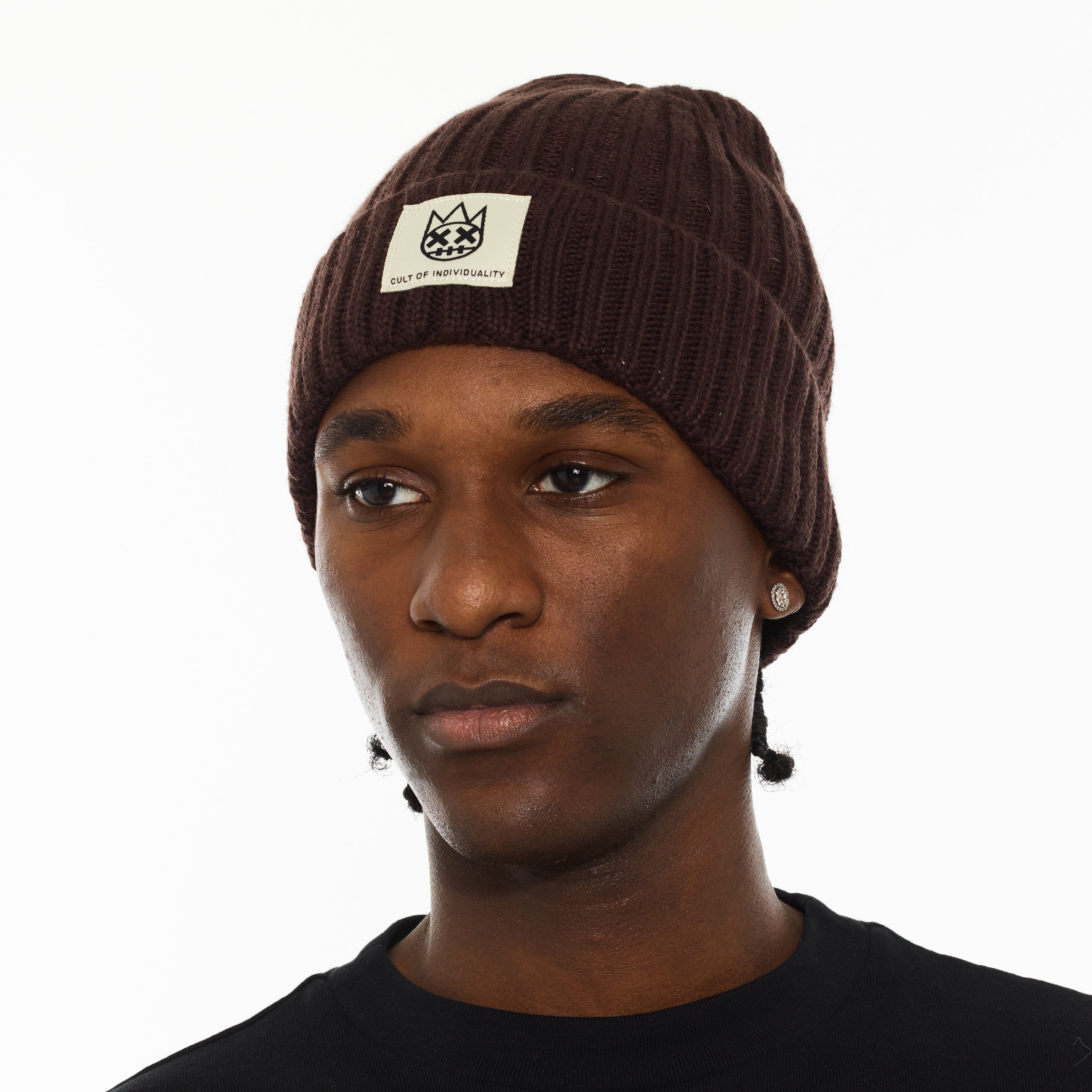 Cult's Knit Hat in Chocolate - Image 3
