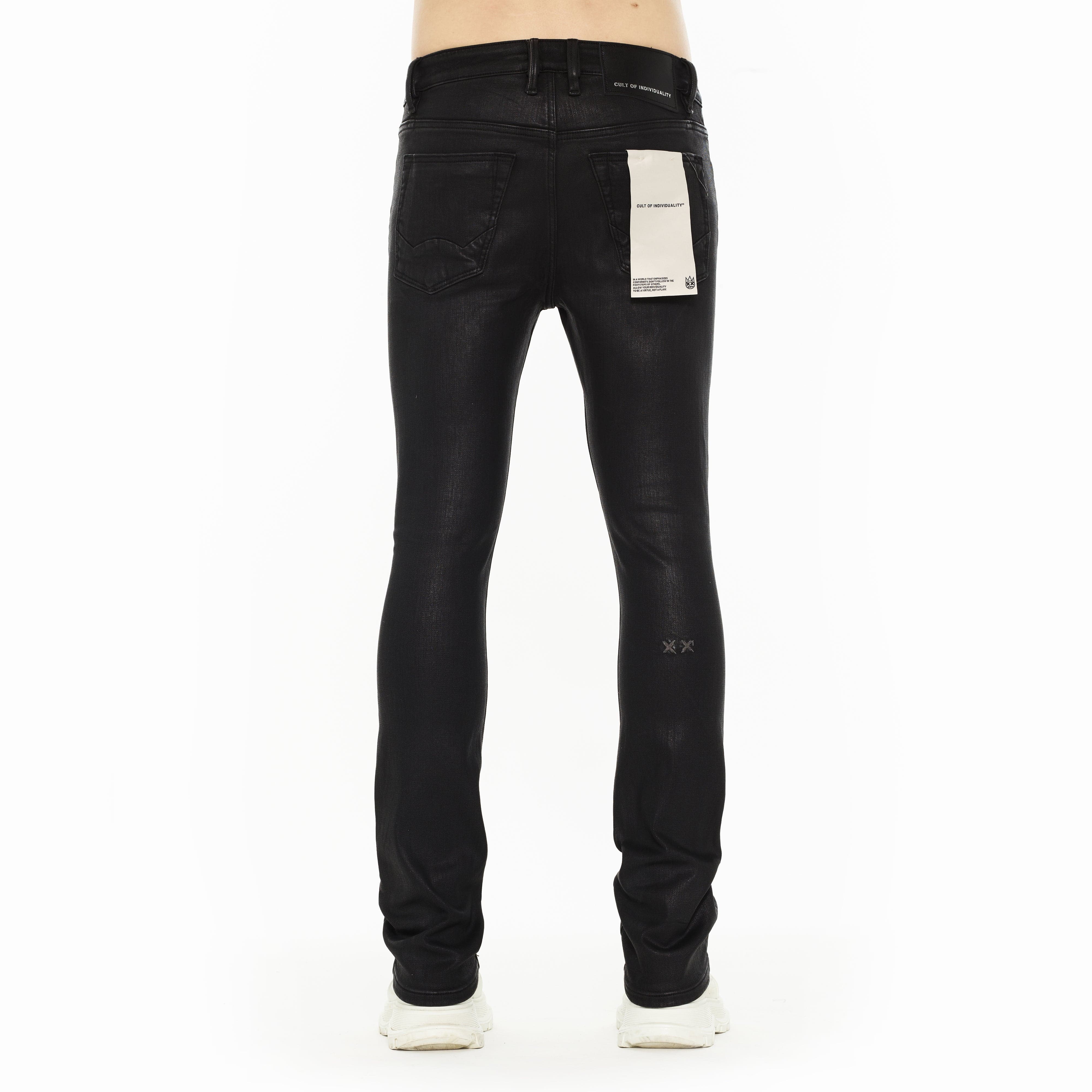 Cult's Lenny Bootcut 603 Jeans in Black Coated - Image 3