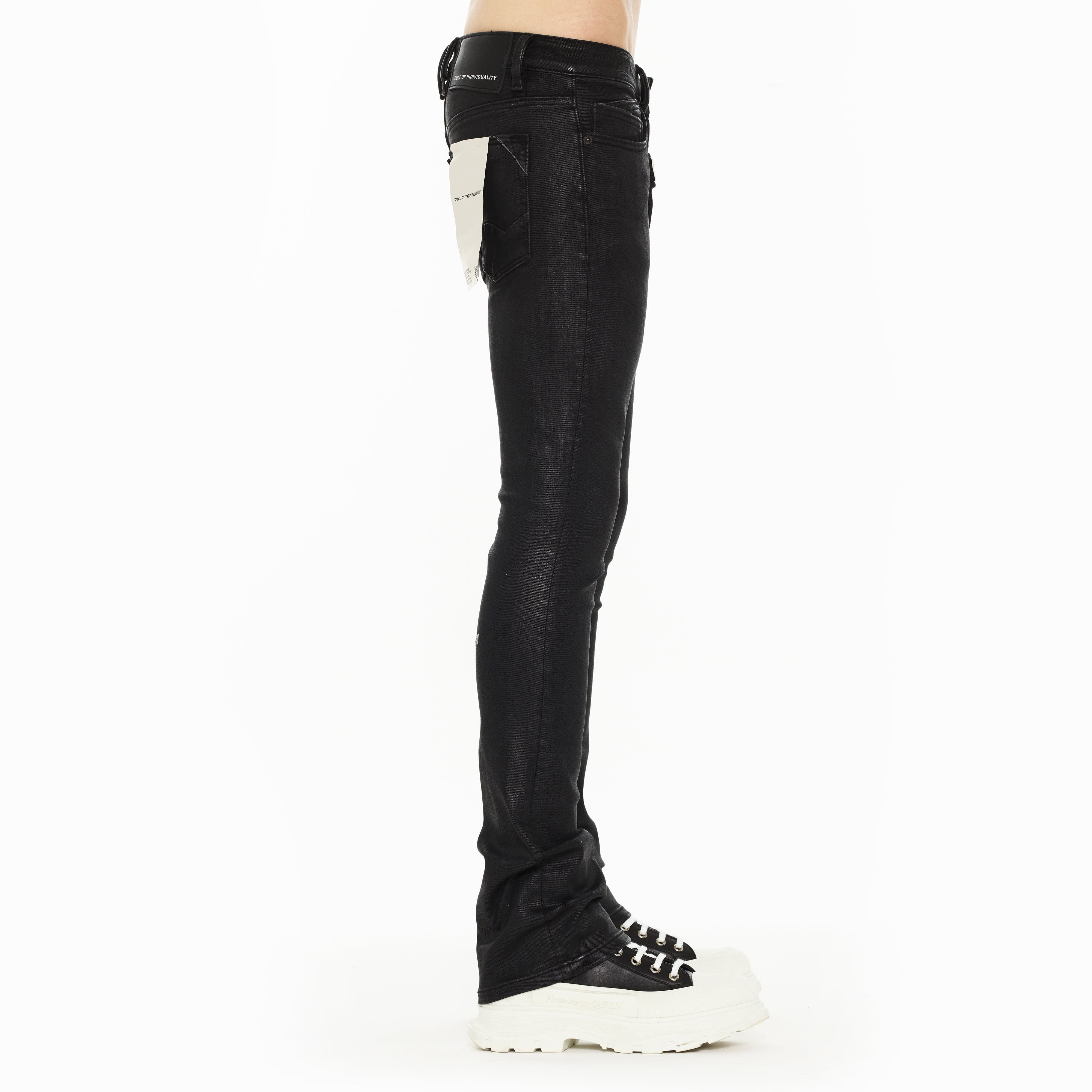Cult's Lenny Bootcut 603 Jeans in Black Coated - Image 4