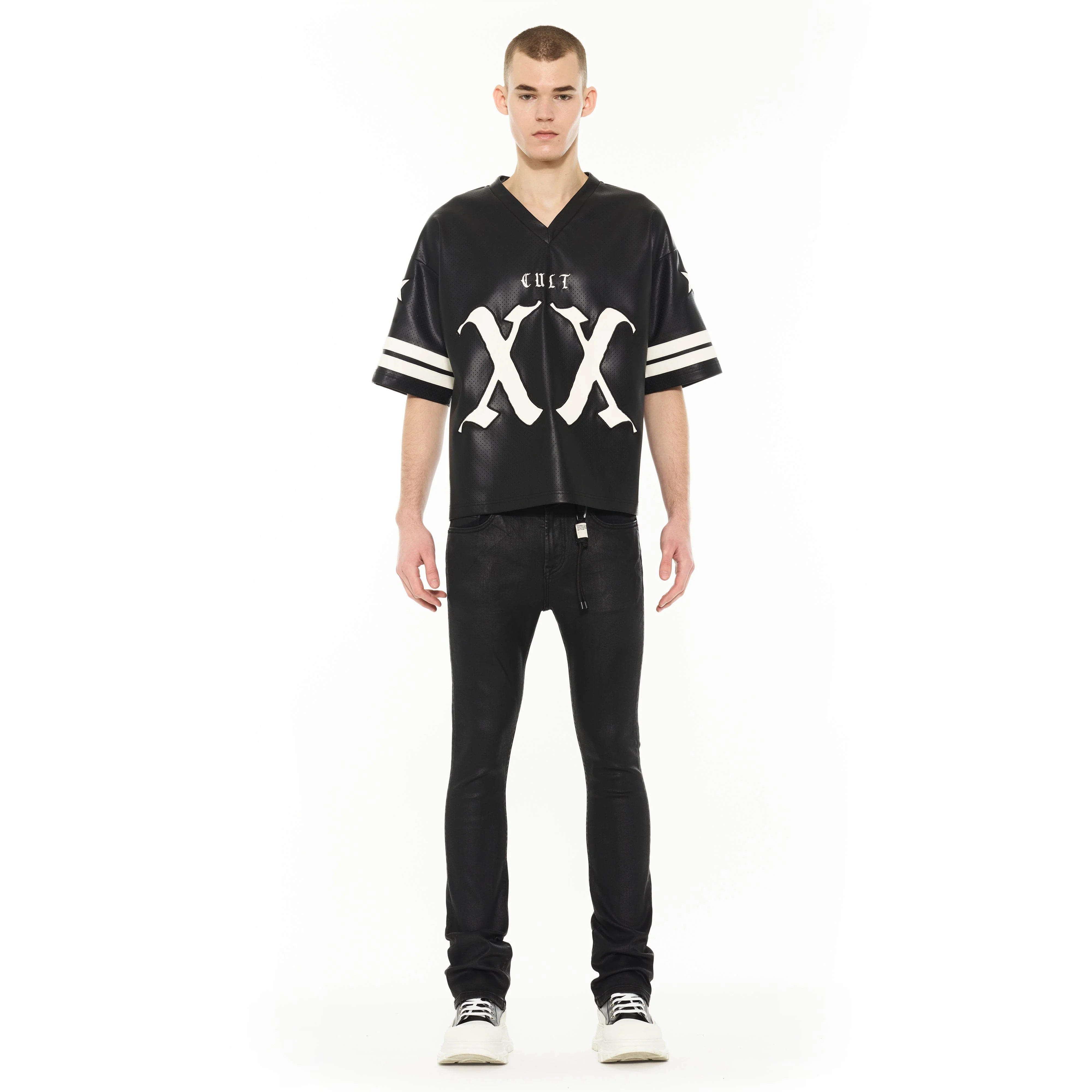 Cult's Lenny Bootcut 603 Jeans in Black Coated - Image 5