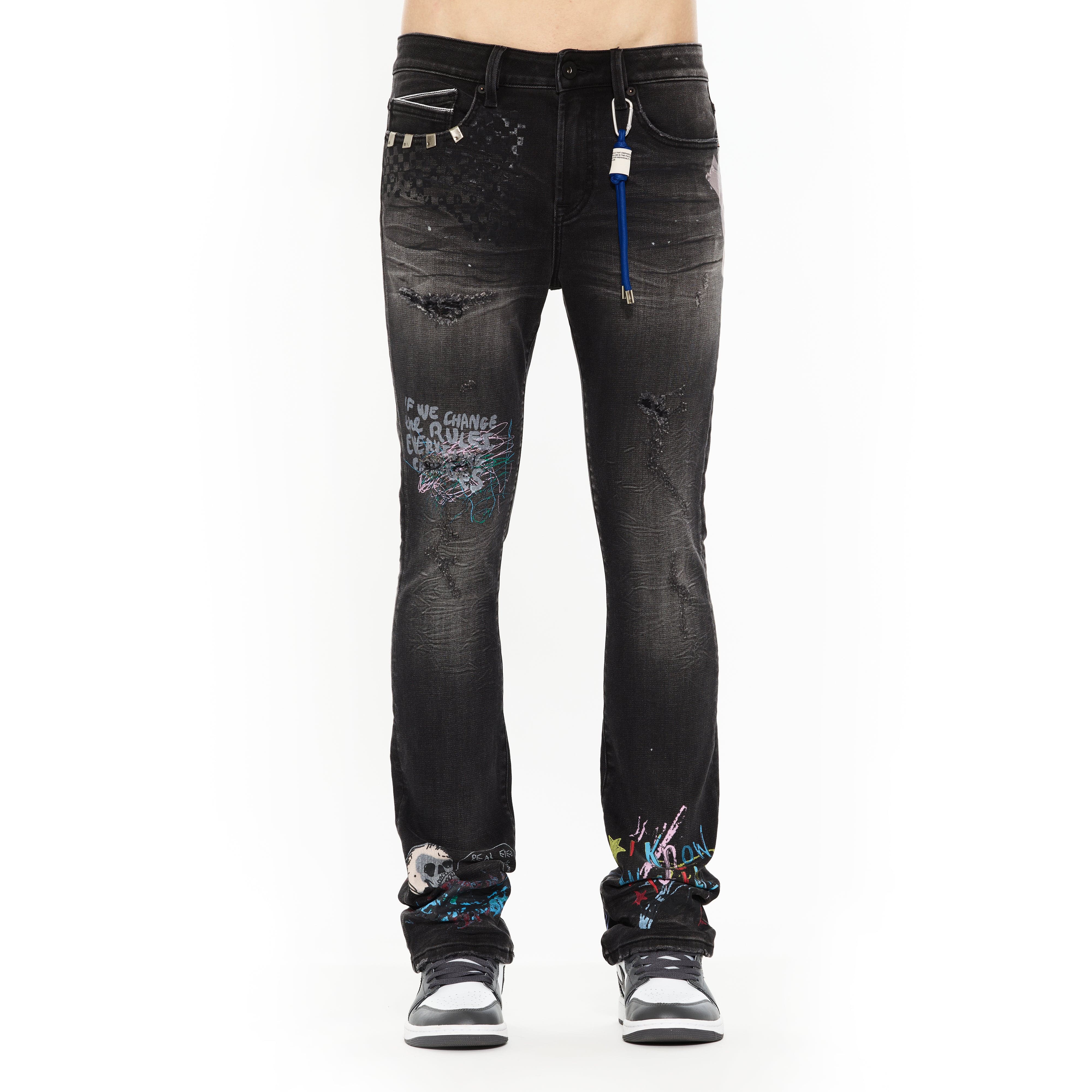 Cult's Lenny Bootcut 603 Jeans in Graffiti - Image 2
