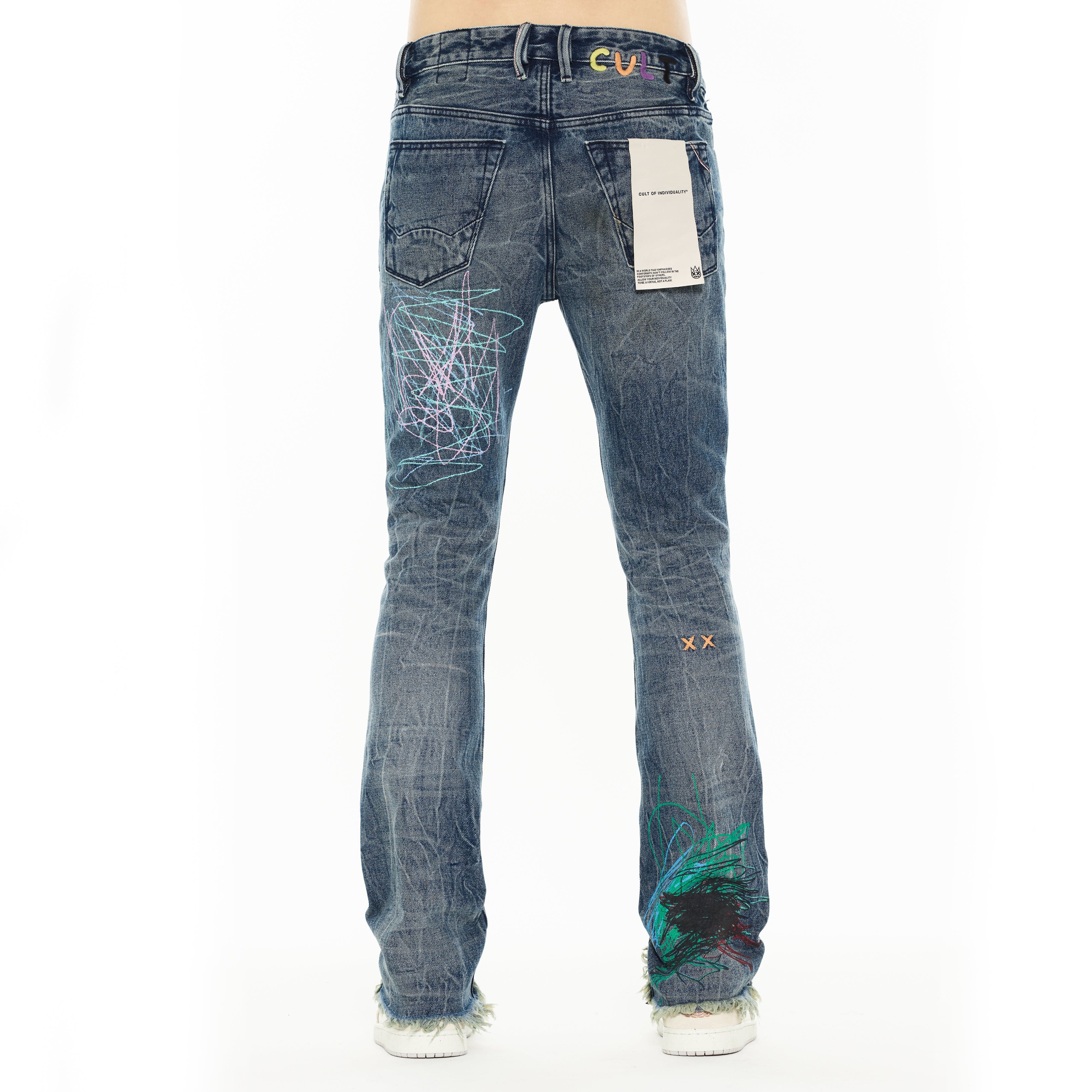 Cult's Lenny Bootcut 603 Jeans in Scribble - Image 3