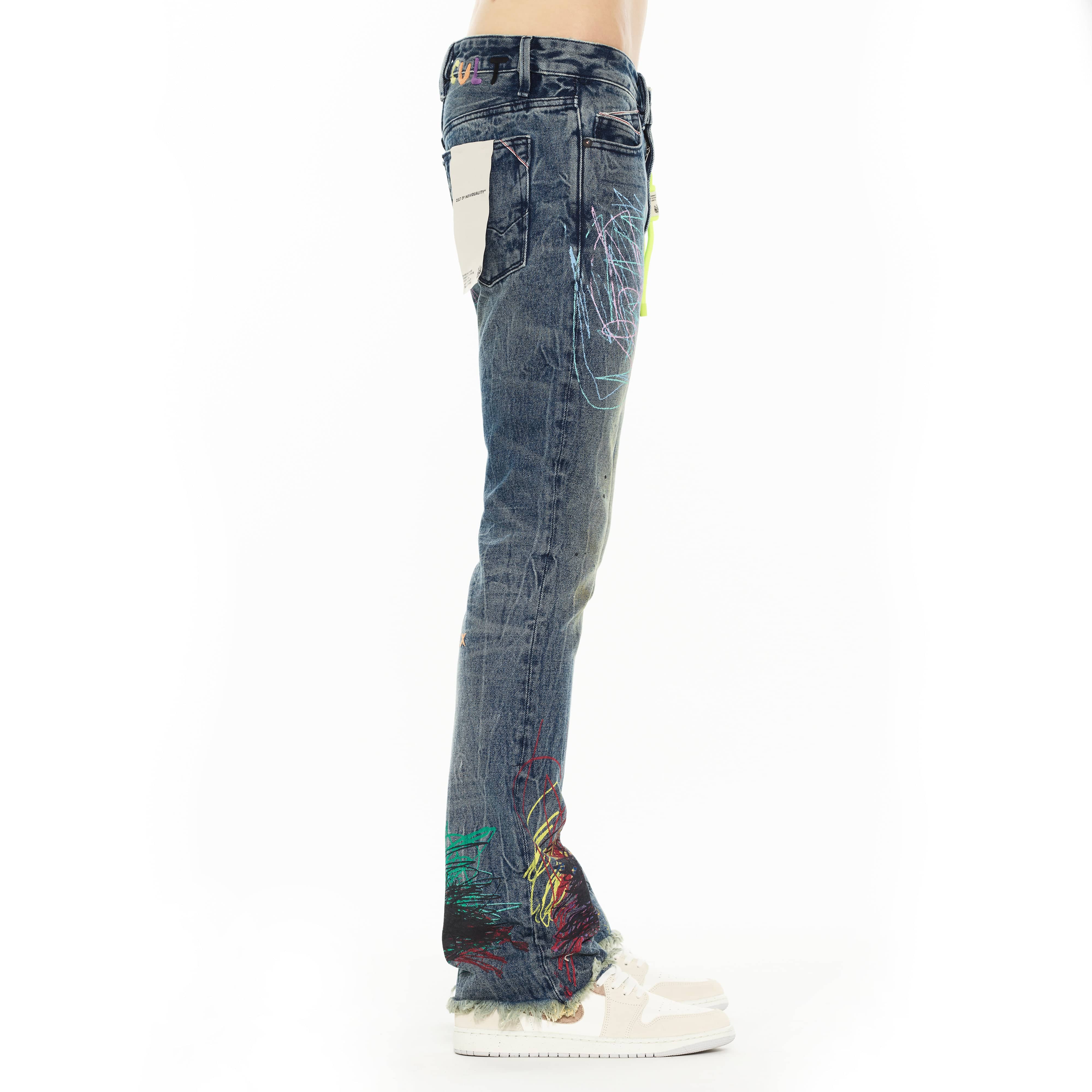 Cult's Lenny Bootcut 603 Jeans in Scribble - Image 4