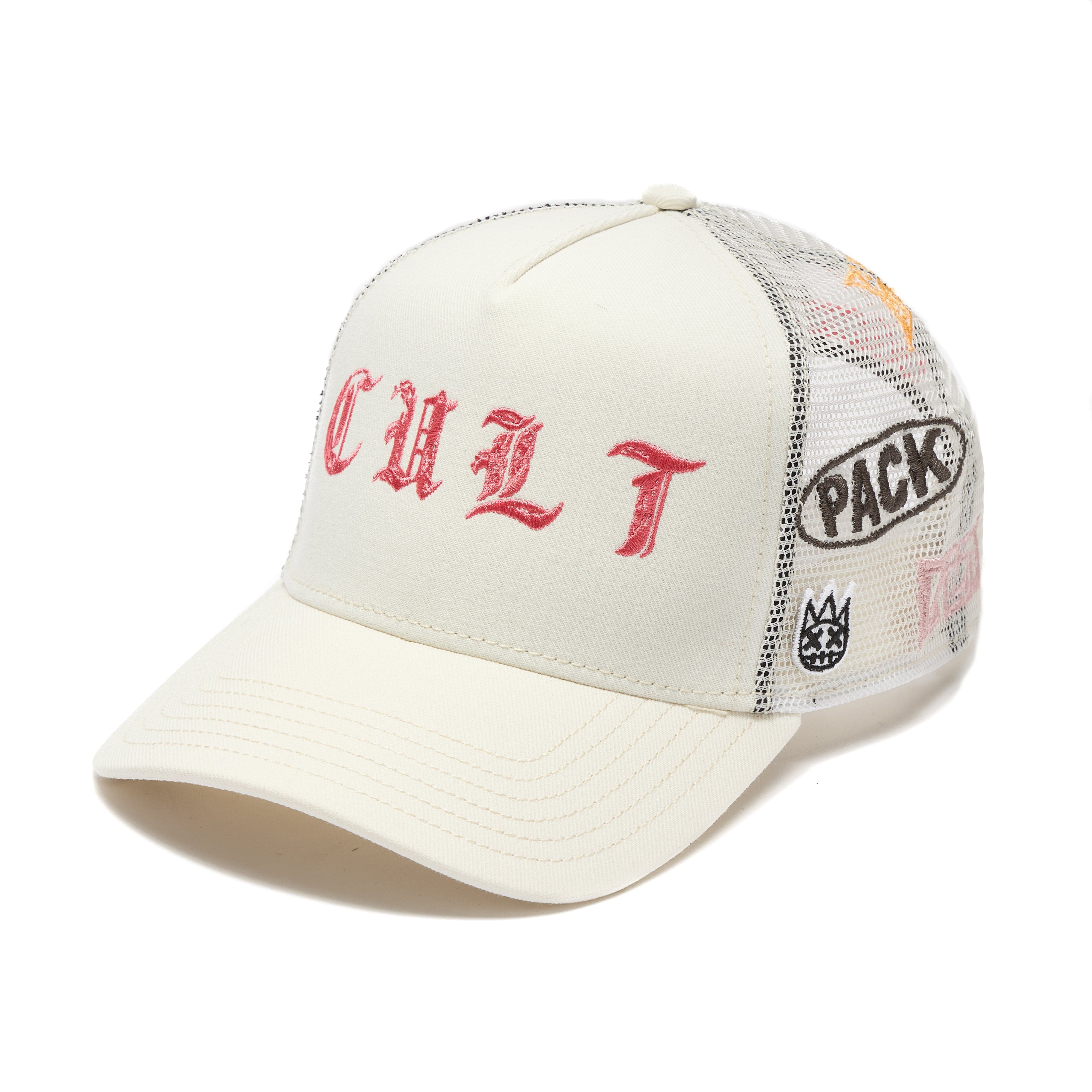 Cult's Logo Mesh Back Trucker Hat "Cult Community" in Winter White - Image 4