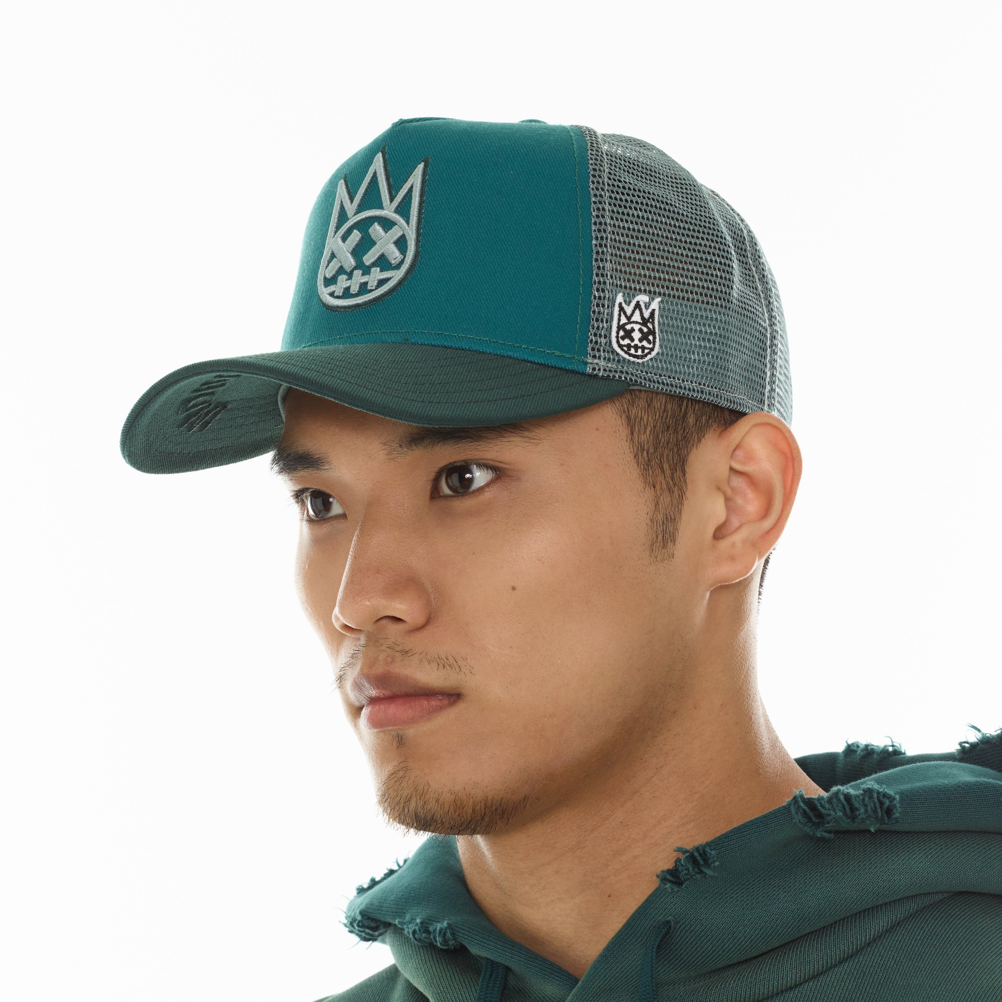 Cult's Logo Mesh Back Trucker Hat In Bayberry - Image 4