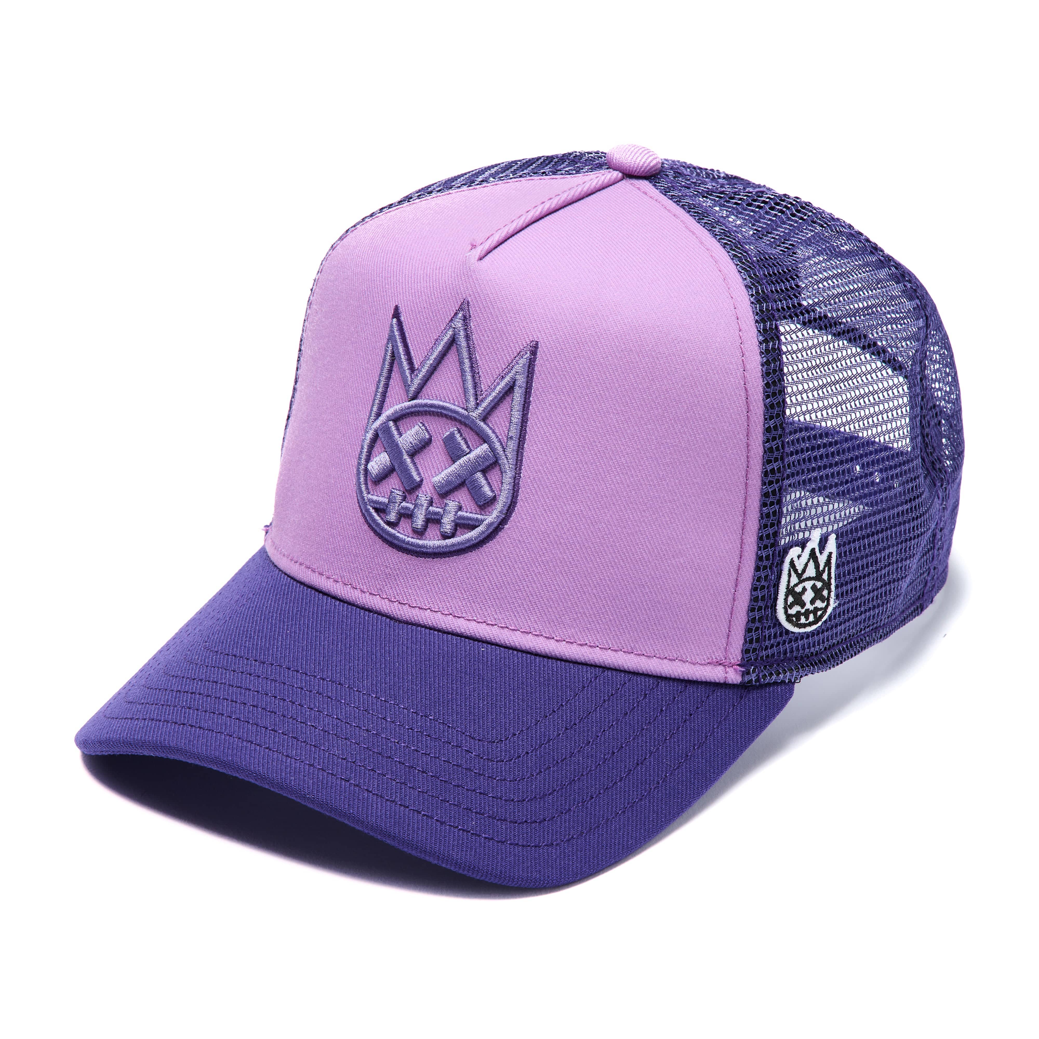 Cult's Logo Mesh Back Trucker Hat In Dusty Lavender - Image 2
