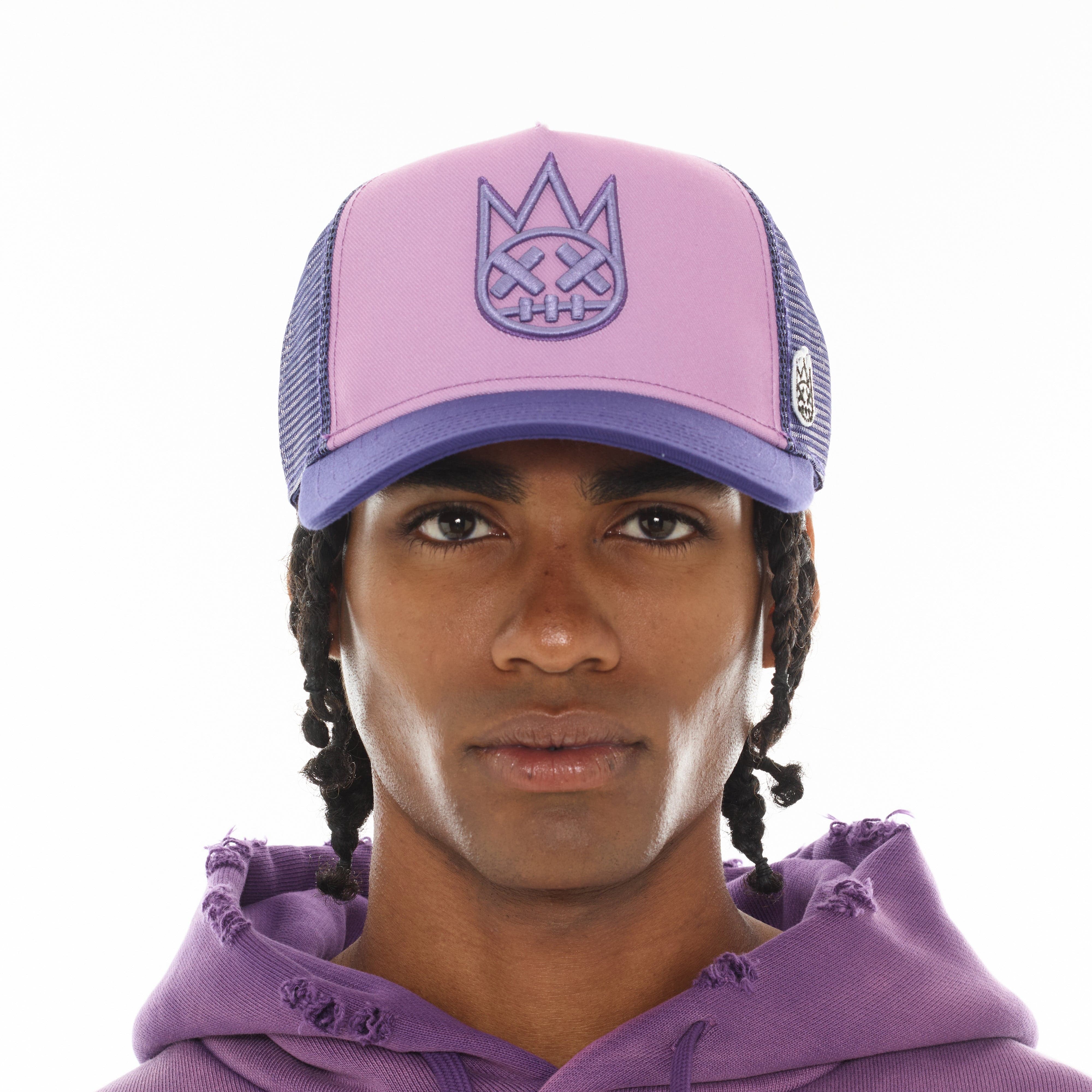 Cult's Logo Mesh Back Trucker Hat In Dusty Lavender - Image 3