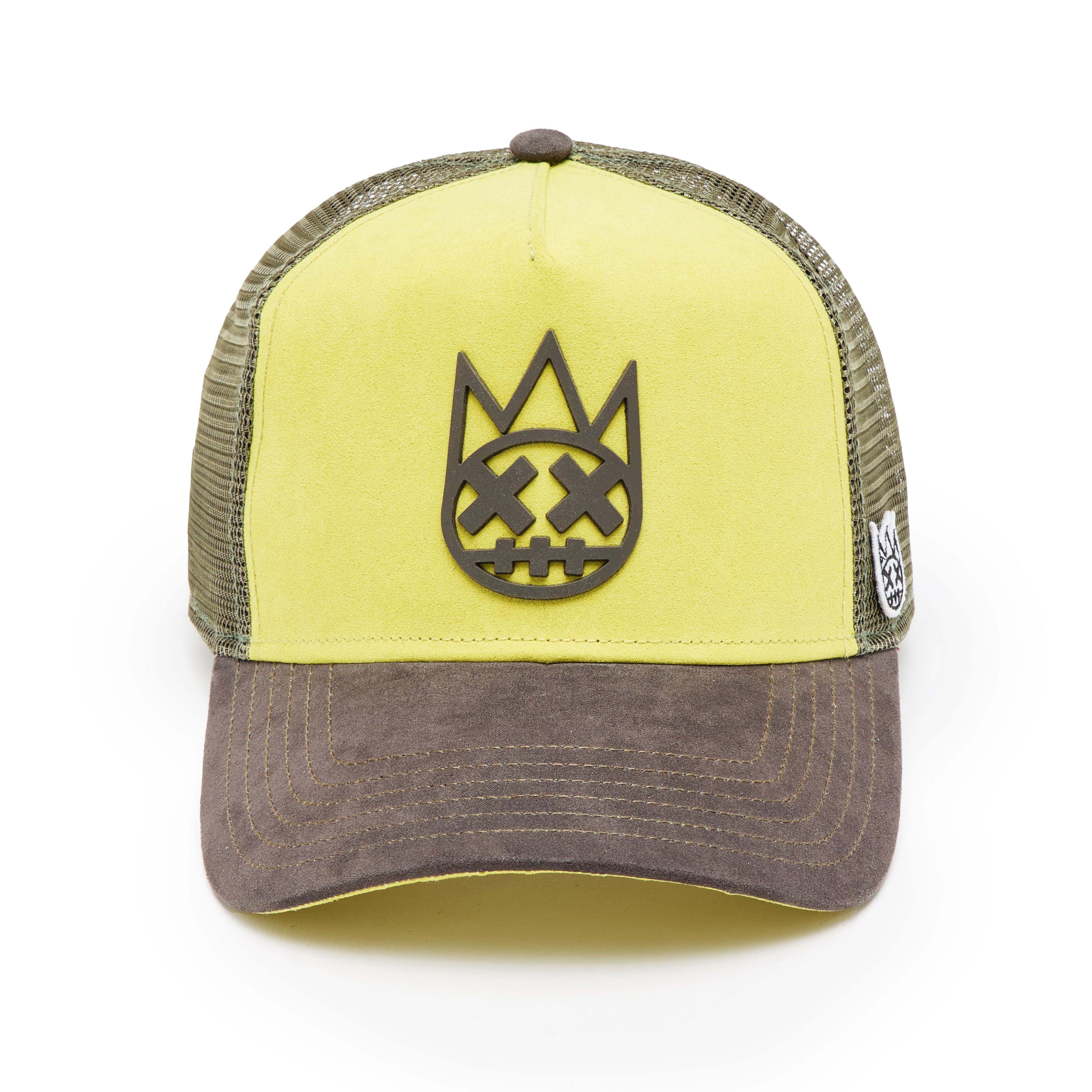 Cult's Logo Mesh Back Trucker Hat "Shimuchan" in Green Sheen