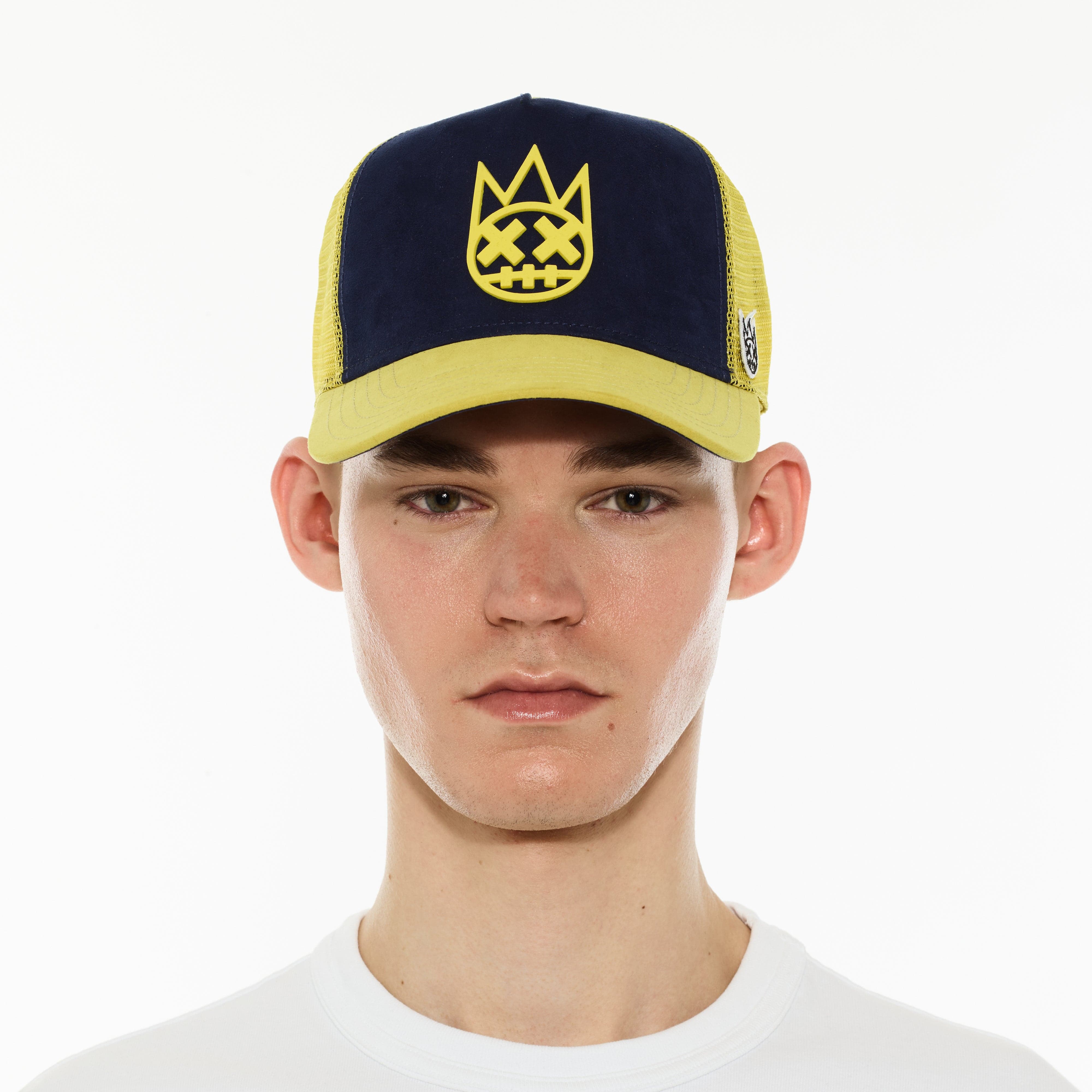 Cult's Logo Mesh Back Trucker Hat "Shimuchan" in Midnight Blue - Image 3