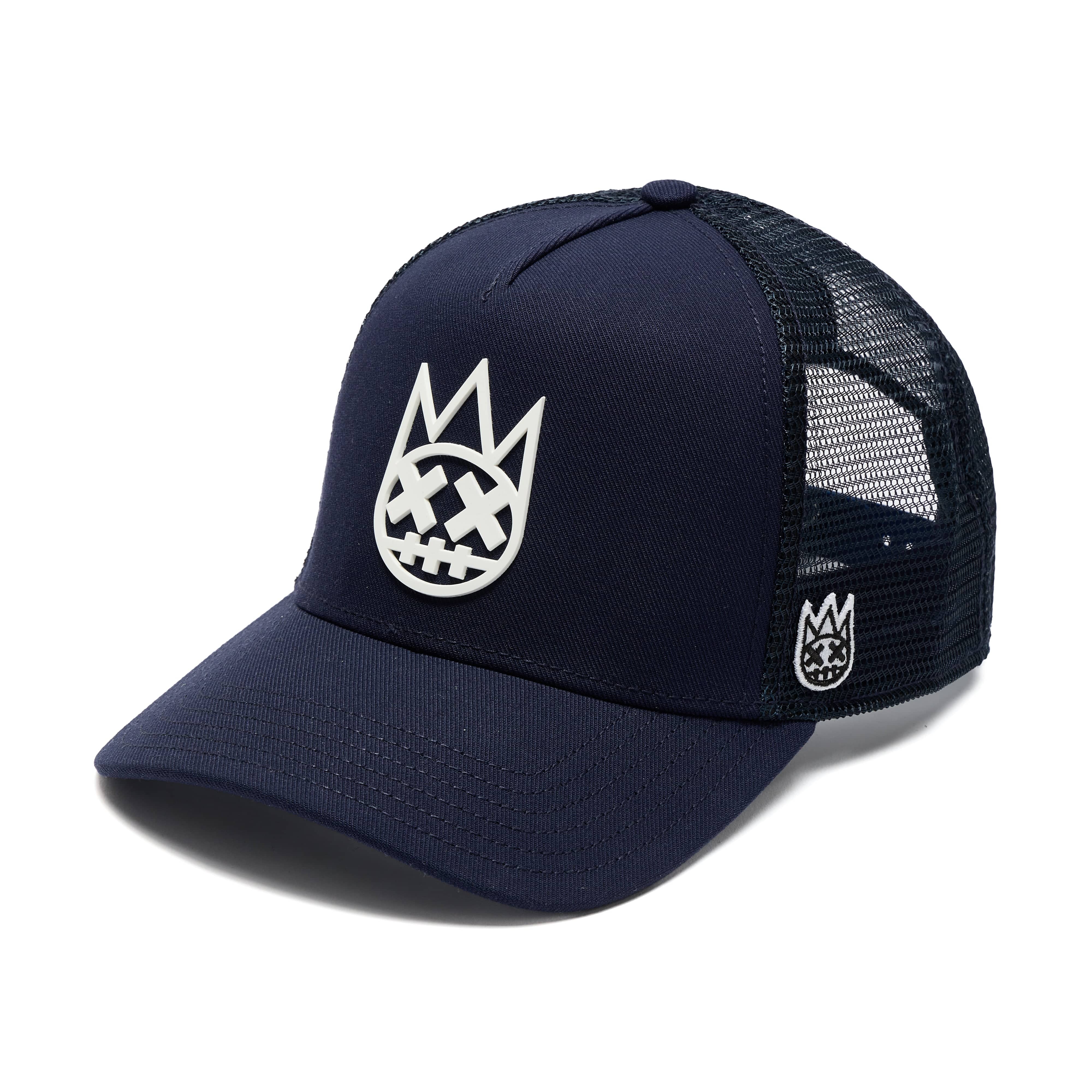 Cult's Logo Mesh Back Trucker Hat "Shimuchan" in Midnight Blue - Image 2