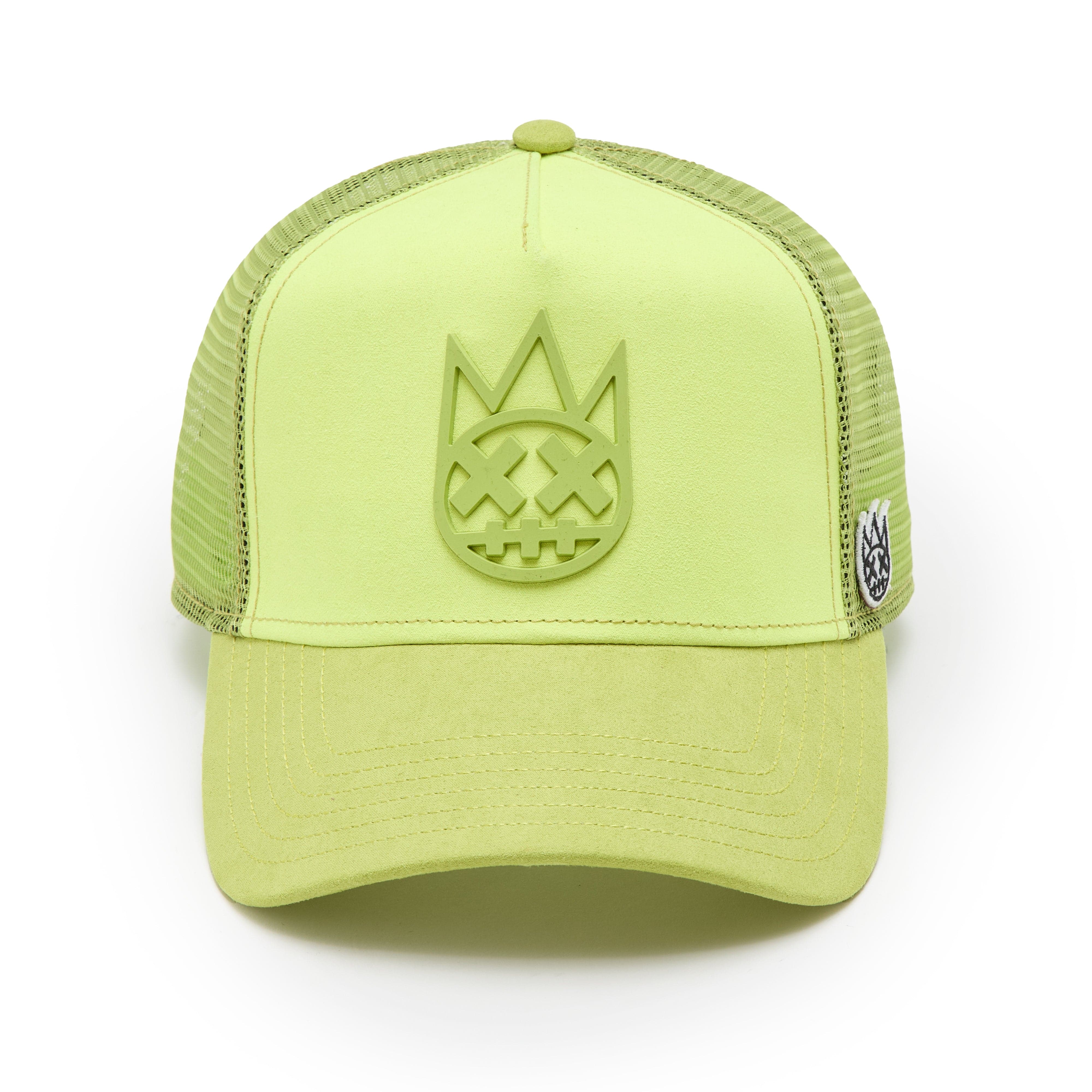 Cult's Logo Mesh Back Trucker Hat "Shimuchan" in Neon Yellow