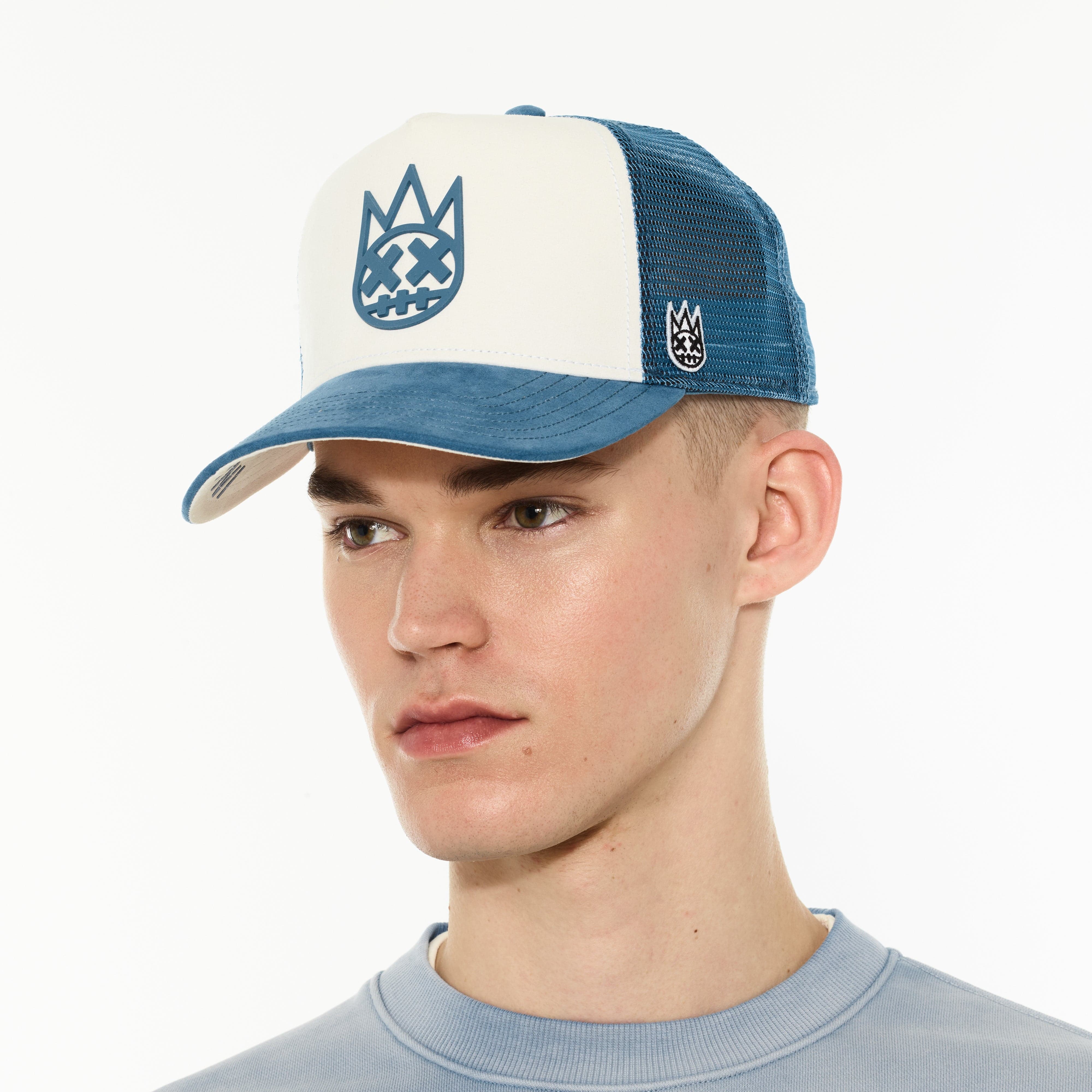 Cult's Logo Mesh Back Trucker Hat "Shimuchan" in Winter White - Image 4