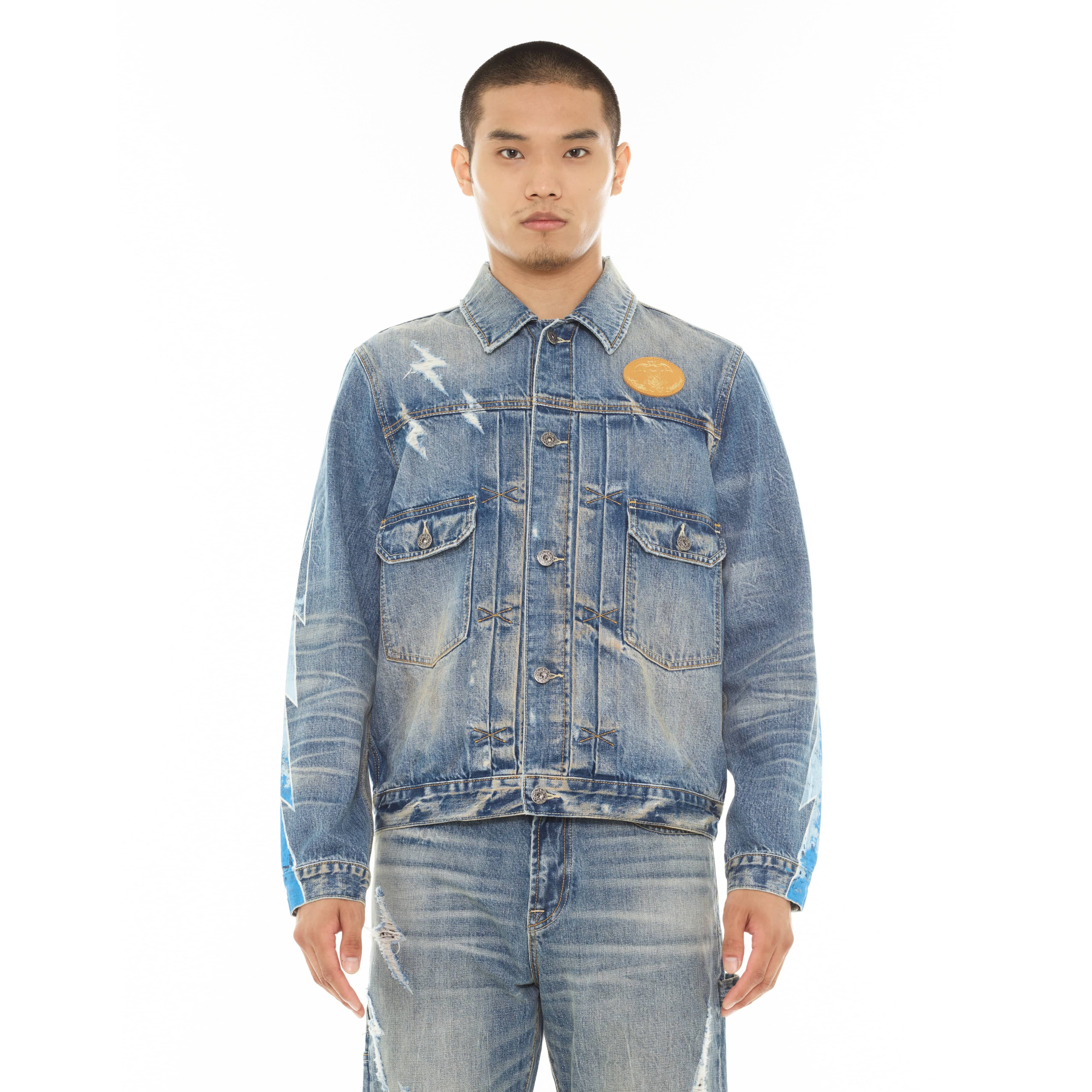 Cult's Lucky Bastard Classic Denim Jacket in Acid - Image 2