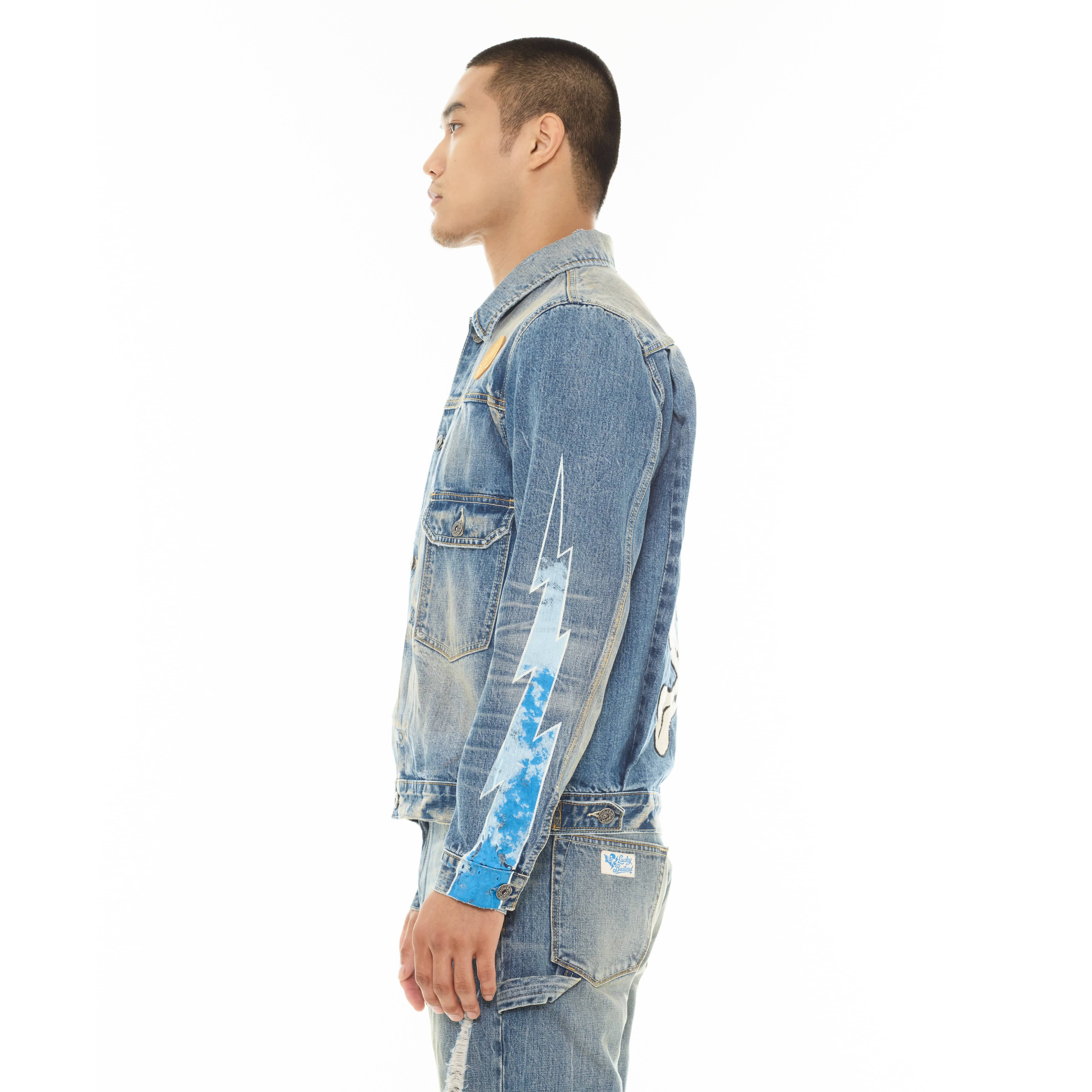 Cult's Lucky Bastard Classic Denim Jacket in Acid - Image 4
