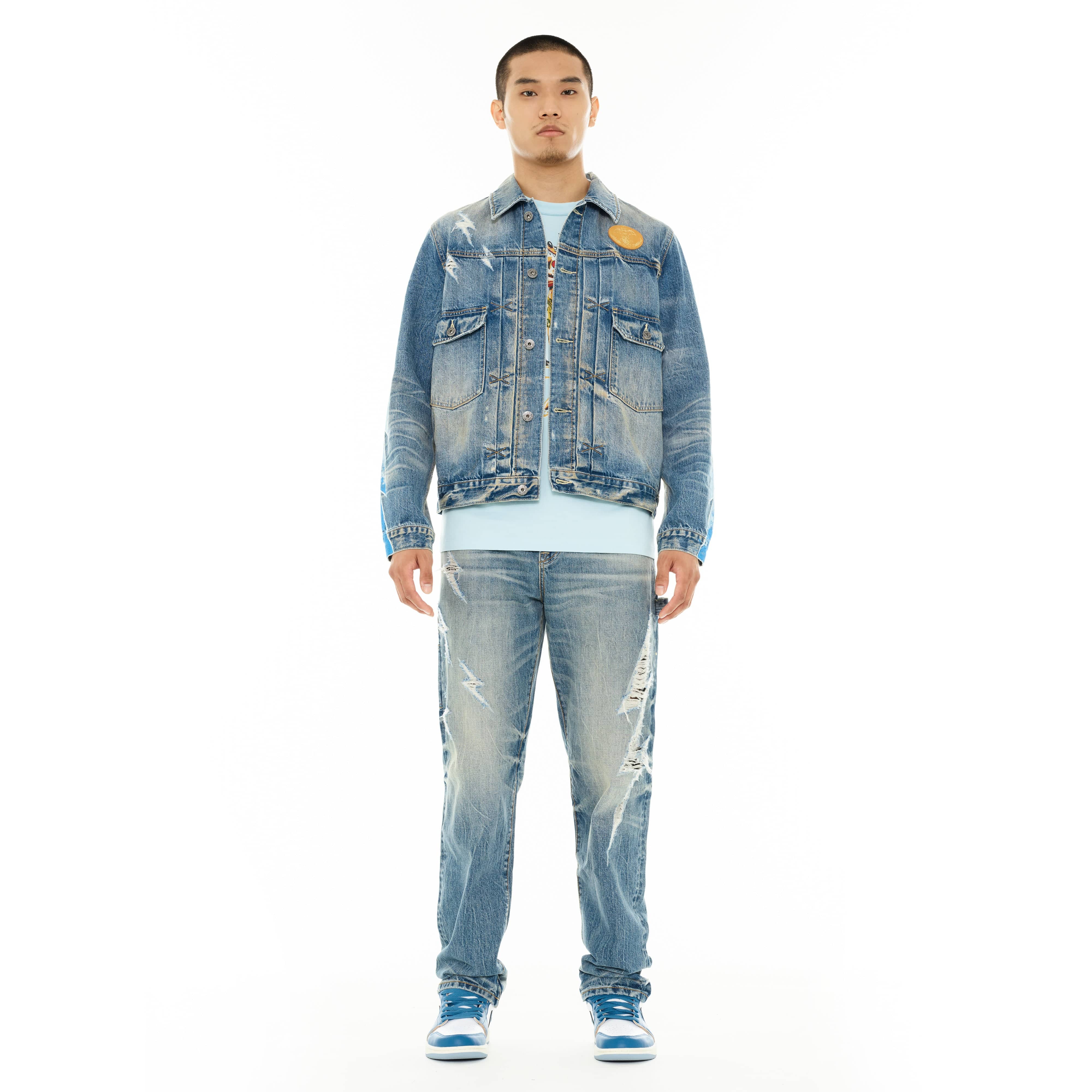 Cult's Lucky Bastard Classic Denim Jacket in Acid - Image 5