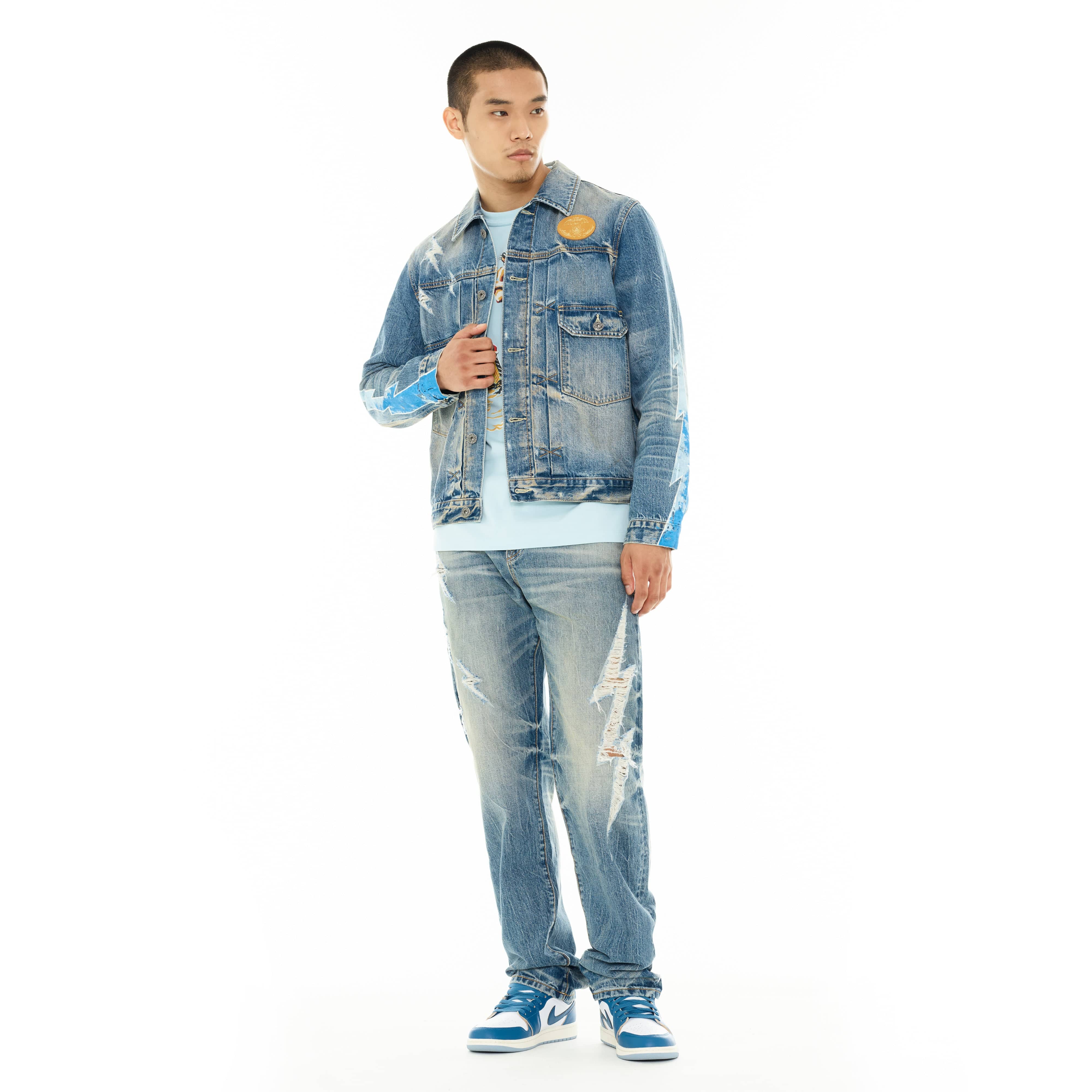 Cult's Lucky Bastard Classic Denim Jacket in Acid - Image 6