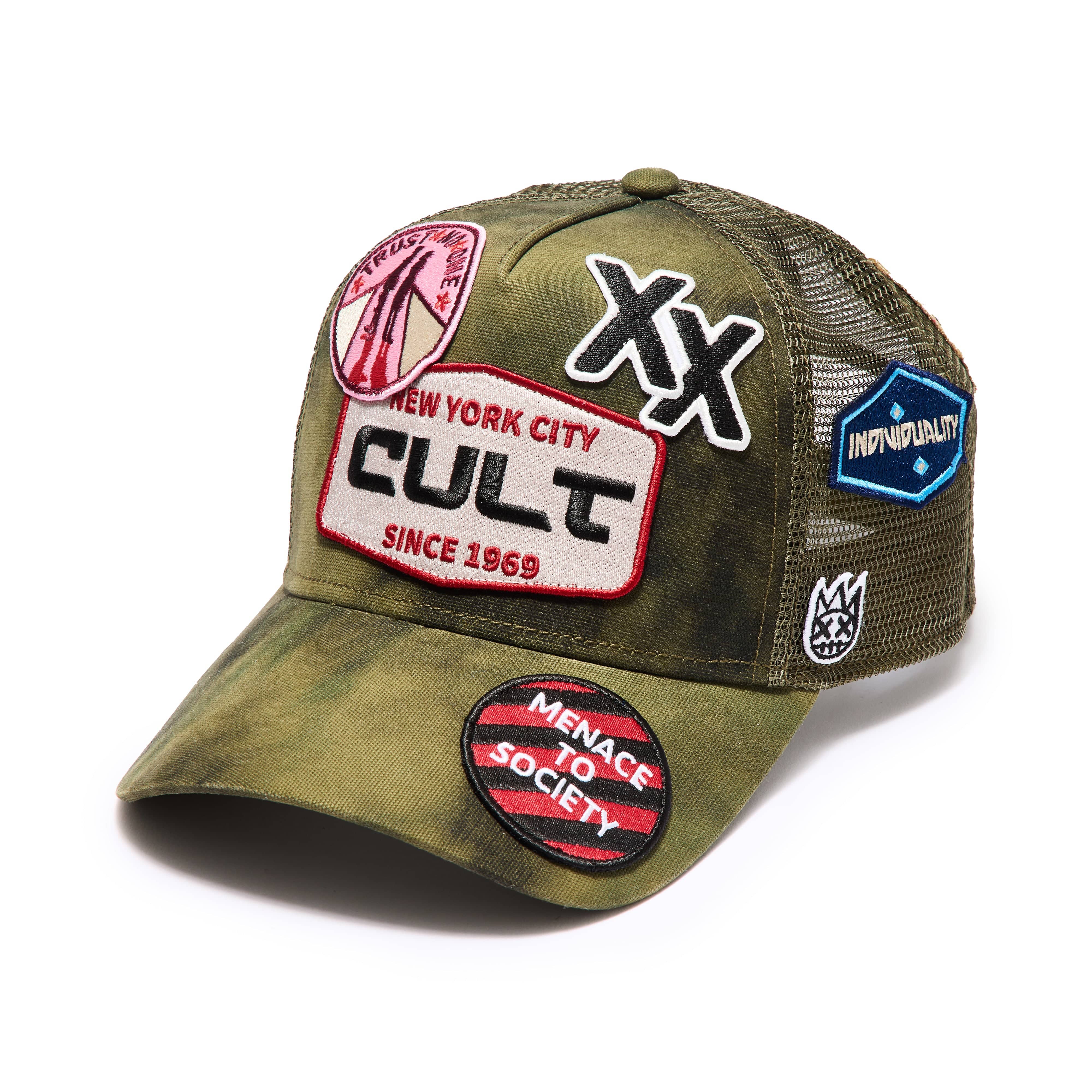Cult's Mesh Back Trucker Hat "Camo Patch" In Camo - Image 3