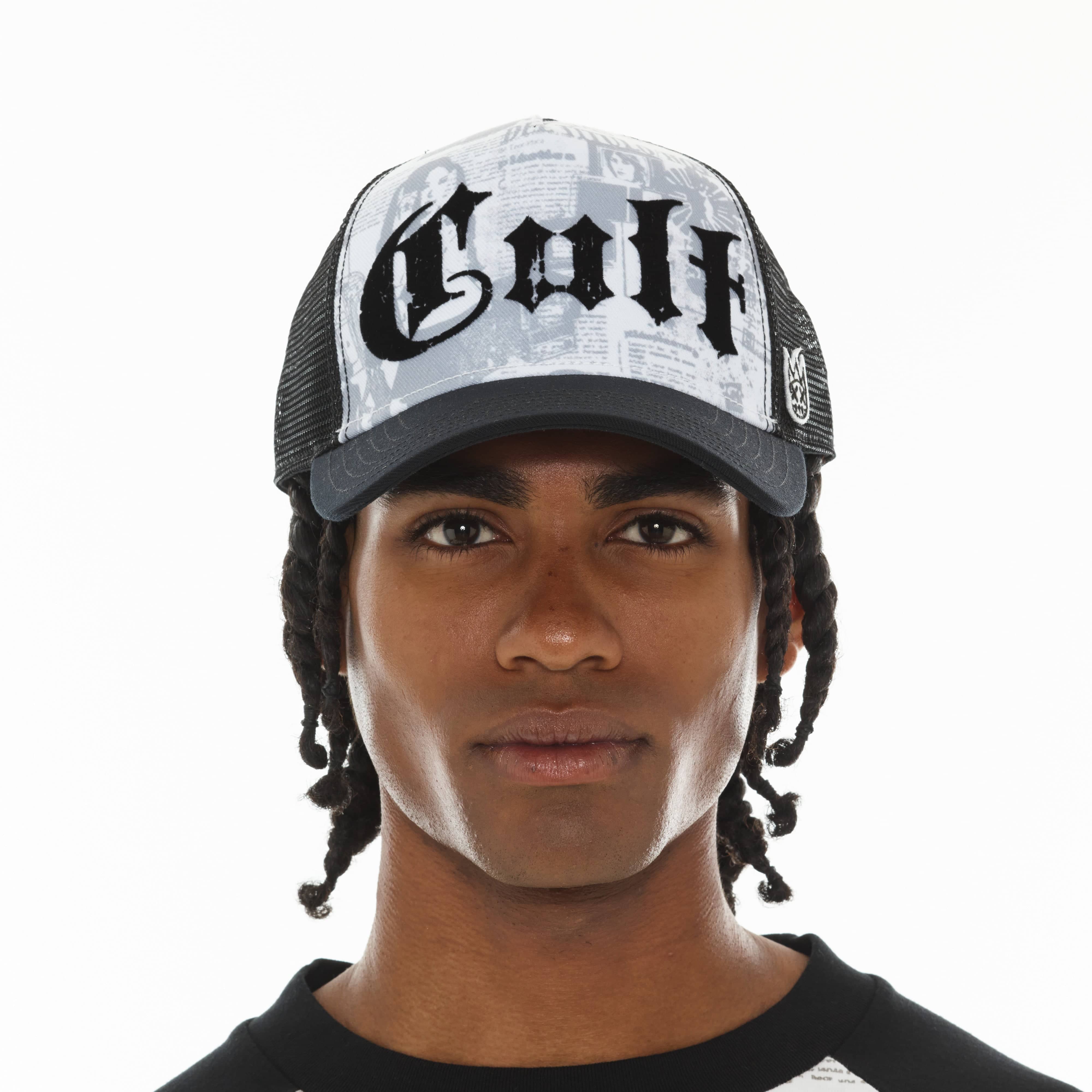 Cult's Mesh Back Trucker Hat "Propaganda" In White - Image 3