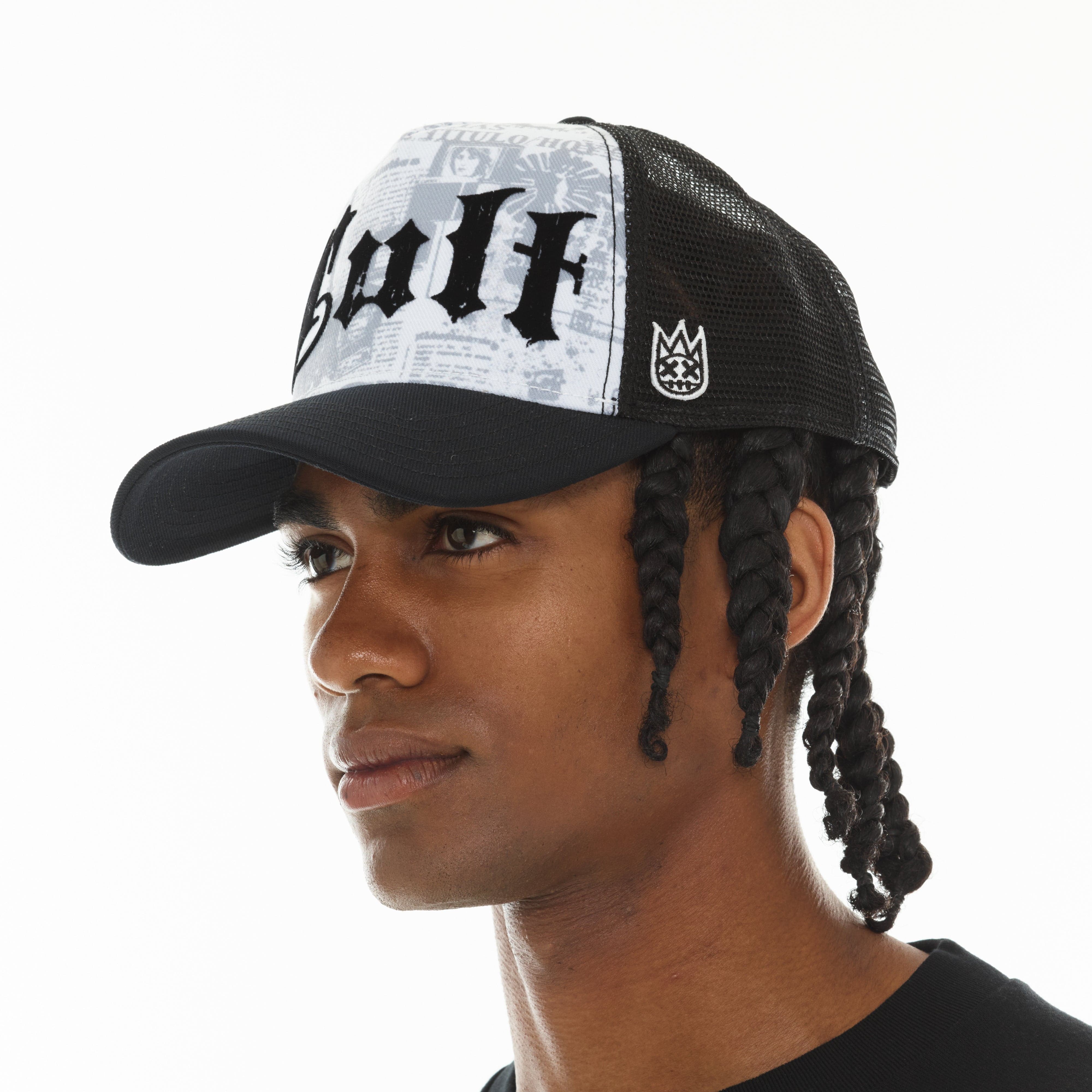 Cult's Mesh Back Trucker Hat "Propaganda" In White - Image 4