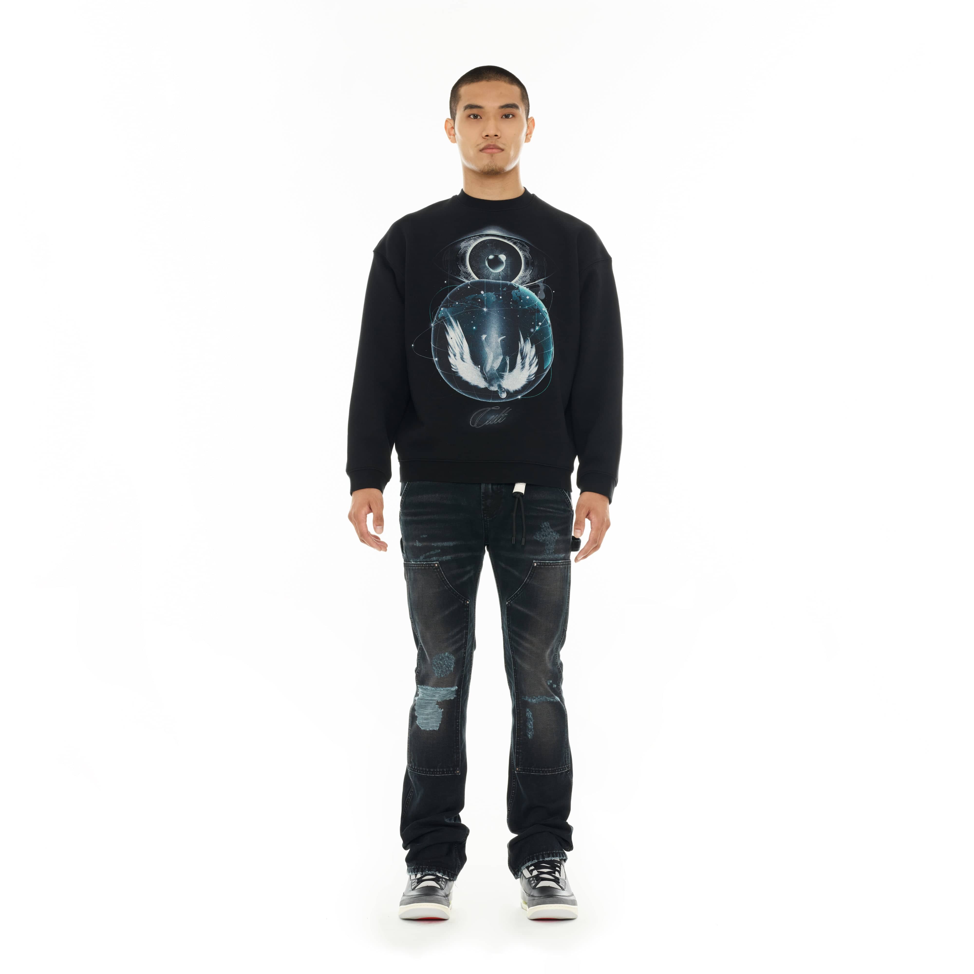 Cult's Novelty Fleece Crew Sweatshirt in Teardrop - Image 4