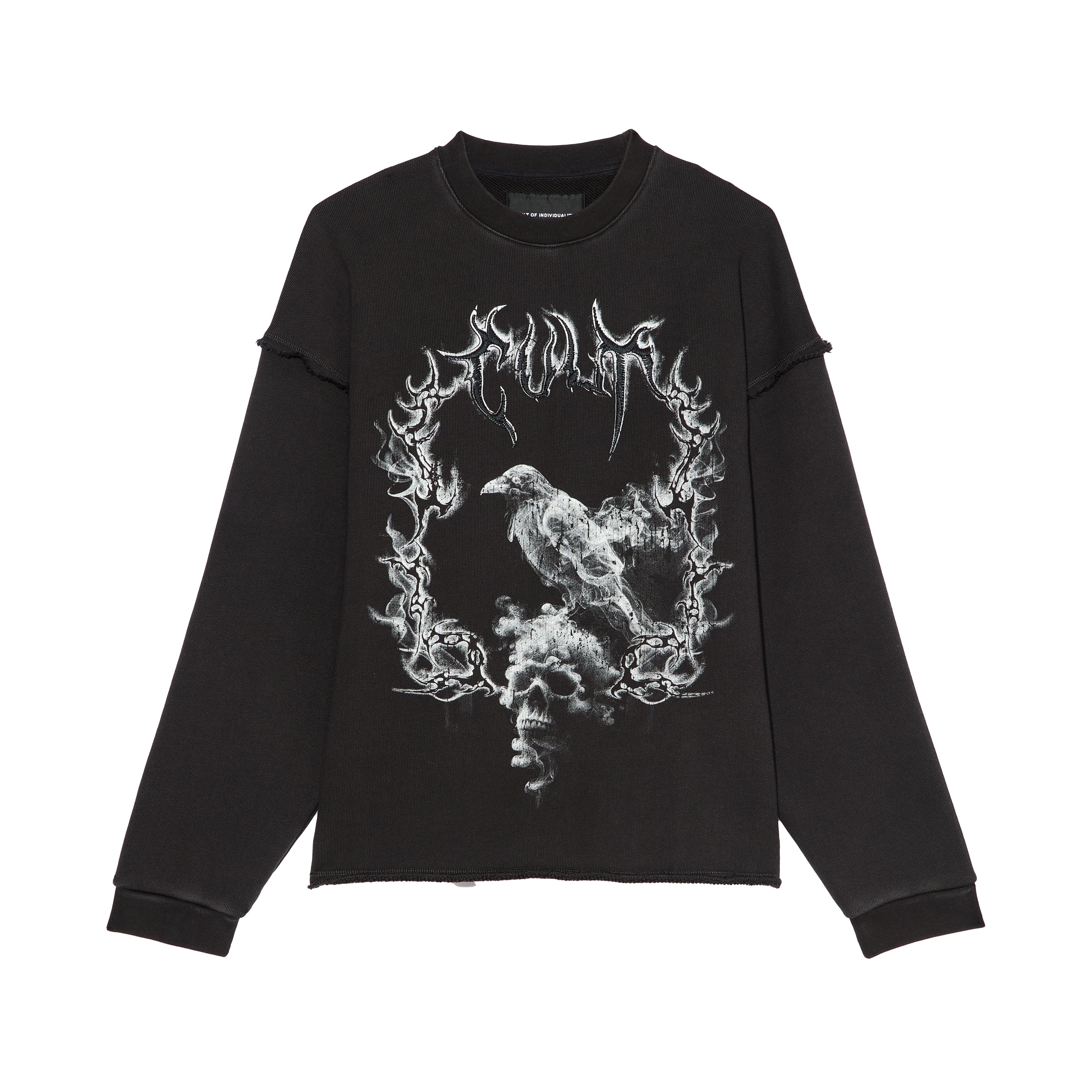 Cult's Novelty Fleece Crew Sweatshirt in Vintage Charcoal