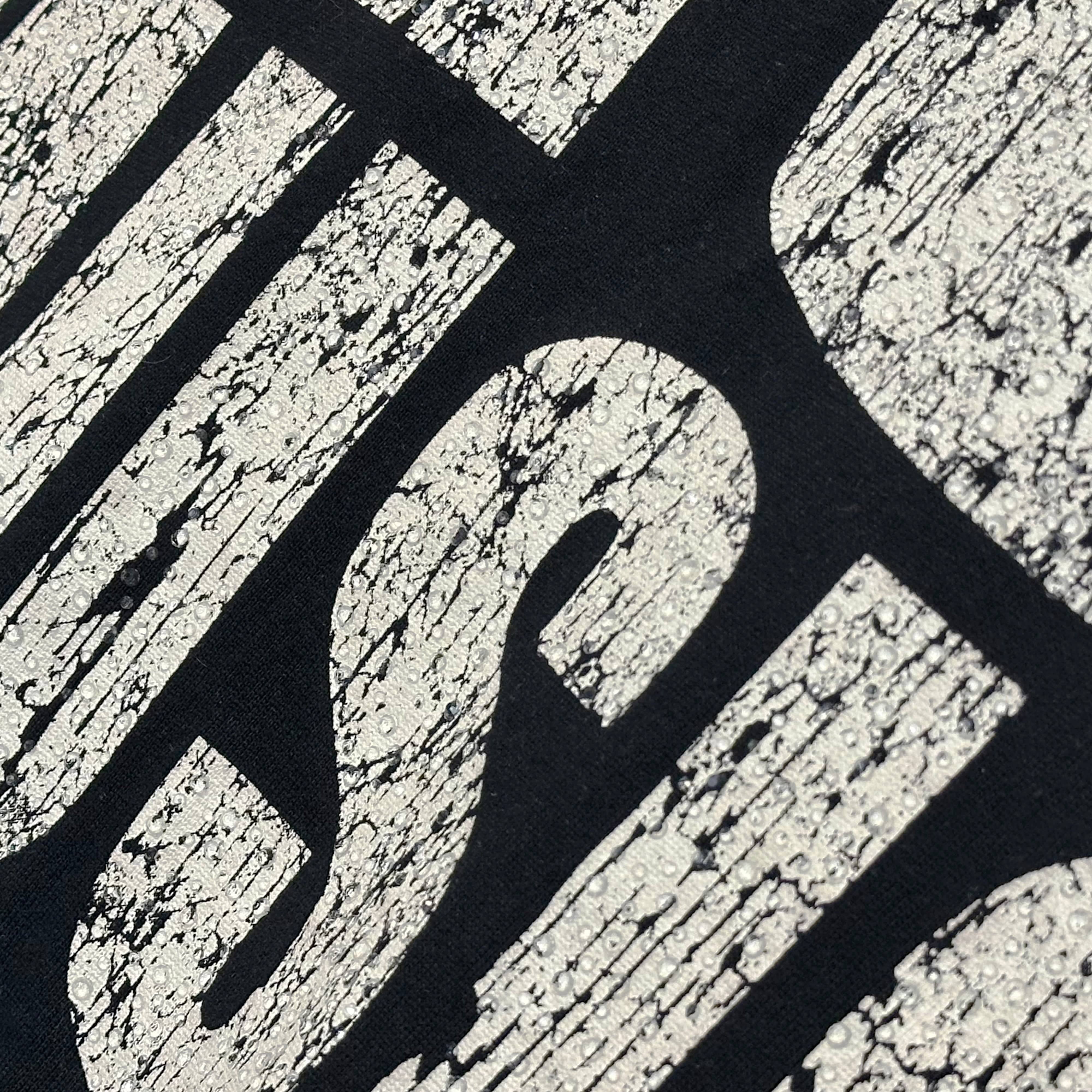 Cult's Oversized Heavyweight Boxy Short Sleeve Crew Neck Tee "No Music No Life" in Black - Image 6