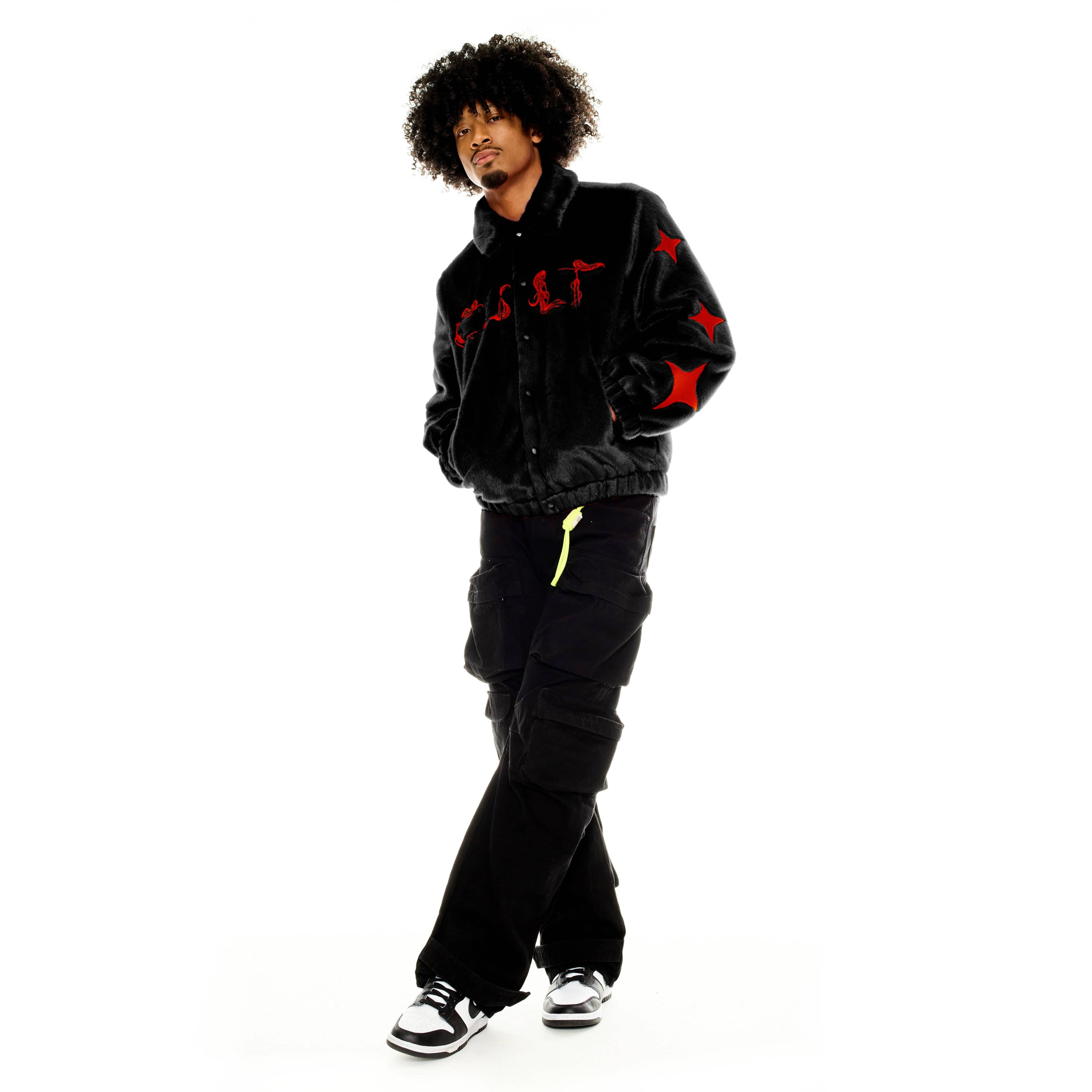 Cult's Polar Fleece Jacket in Black - Image 3