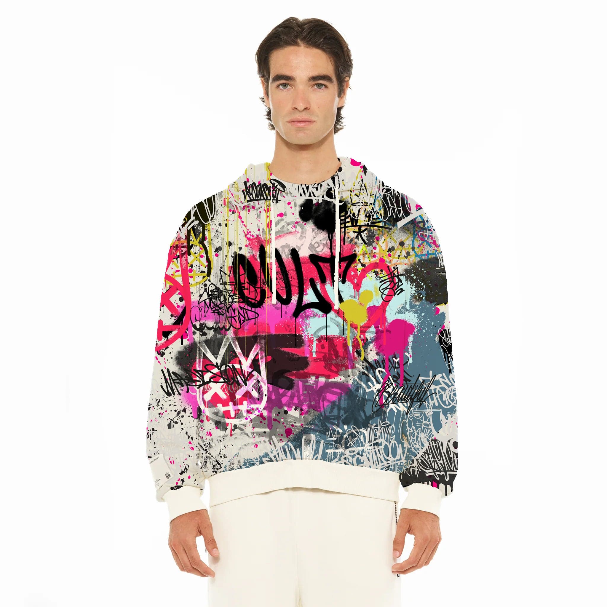 Cult's Pullover Novelty Hoody in All Over Print - Image 3