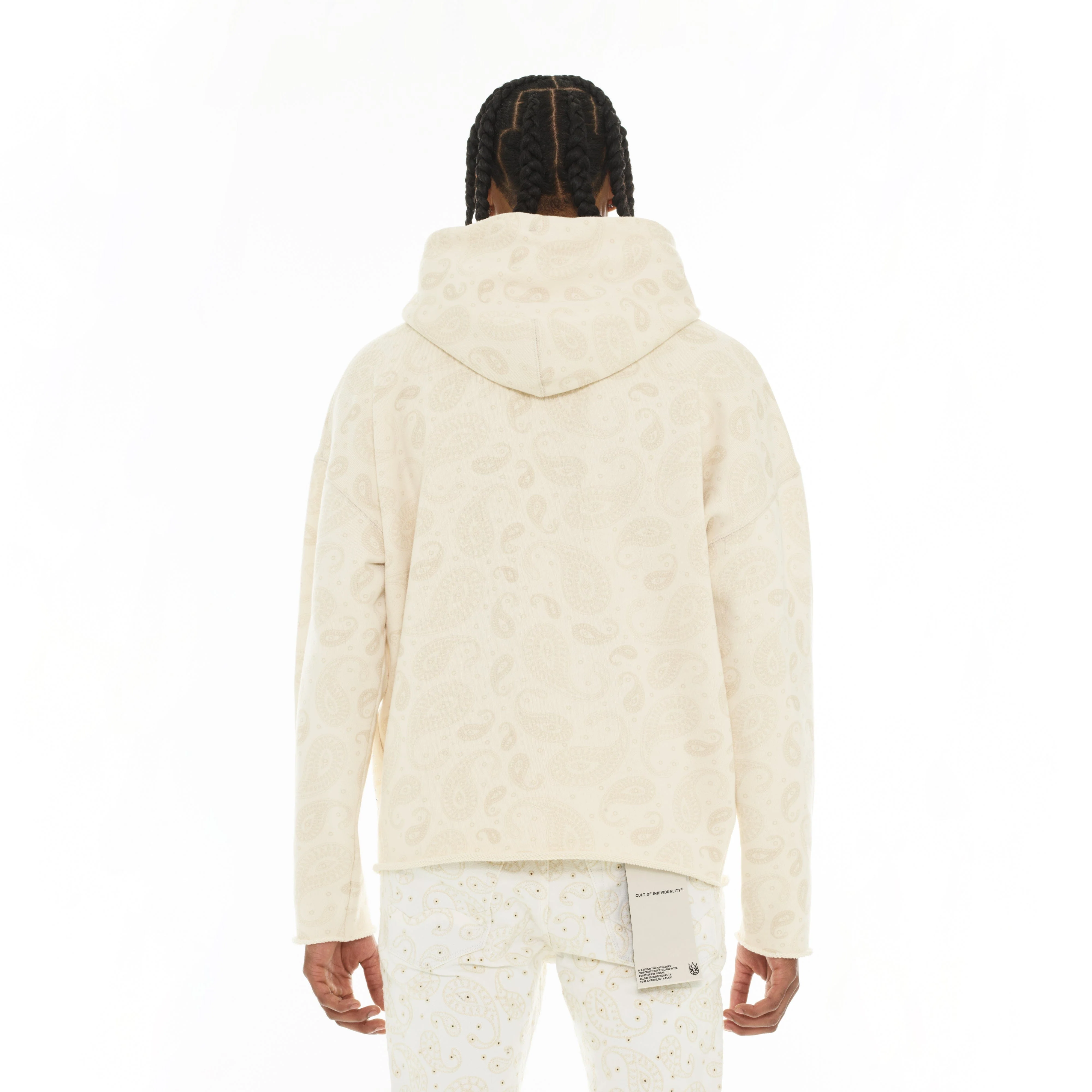 Cult's Pullover Novelty Hoody "Paisley" in Paisley - Image 3