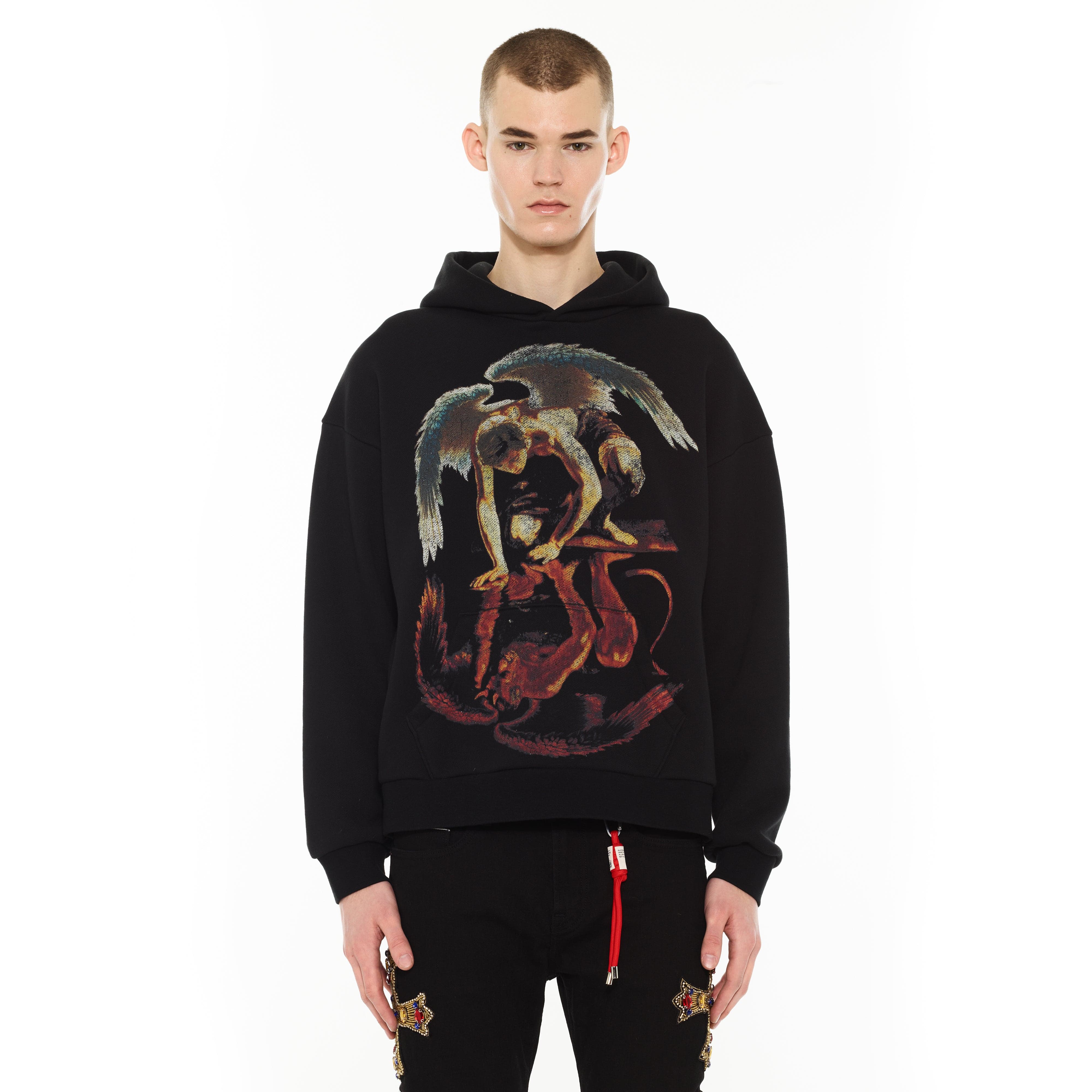 Cult's Pullover Novelty Hoody "Repent" in Black - Image 2