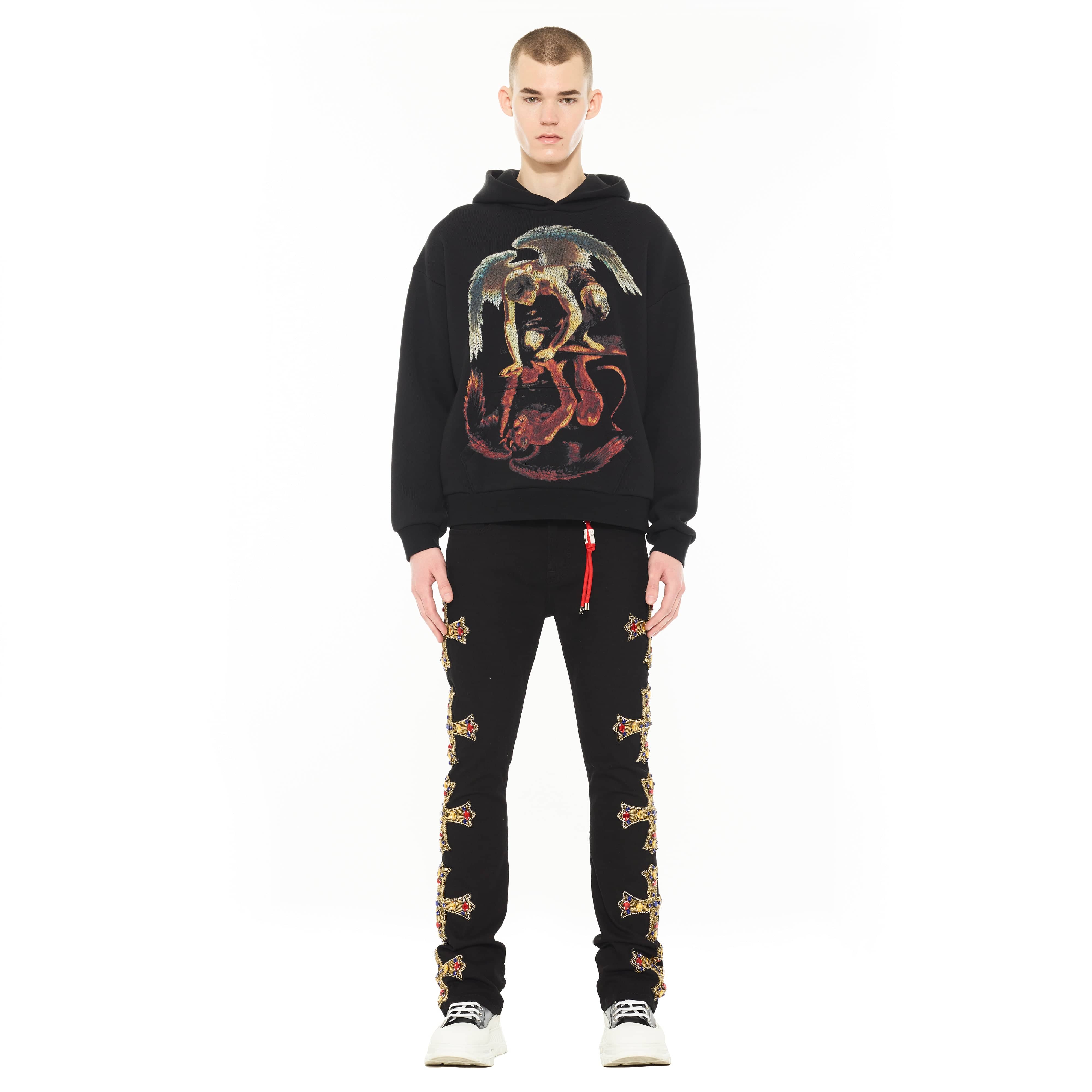 Cult's Pullover Novelty Hoody "Repent" in Black - Image 4