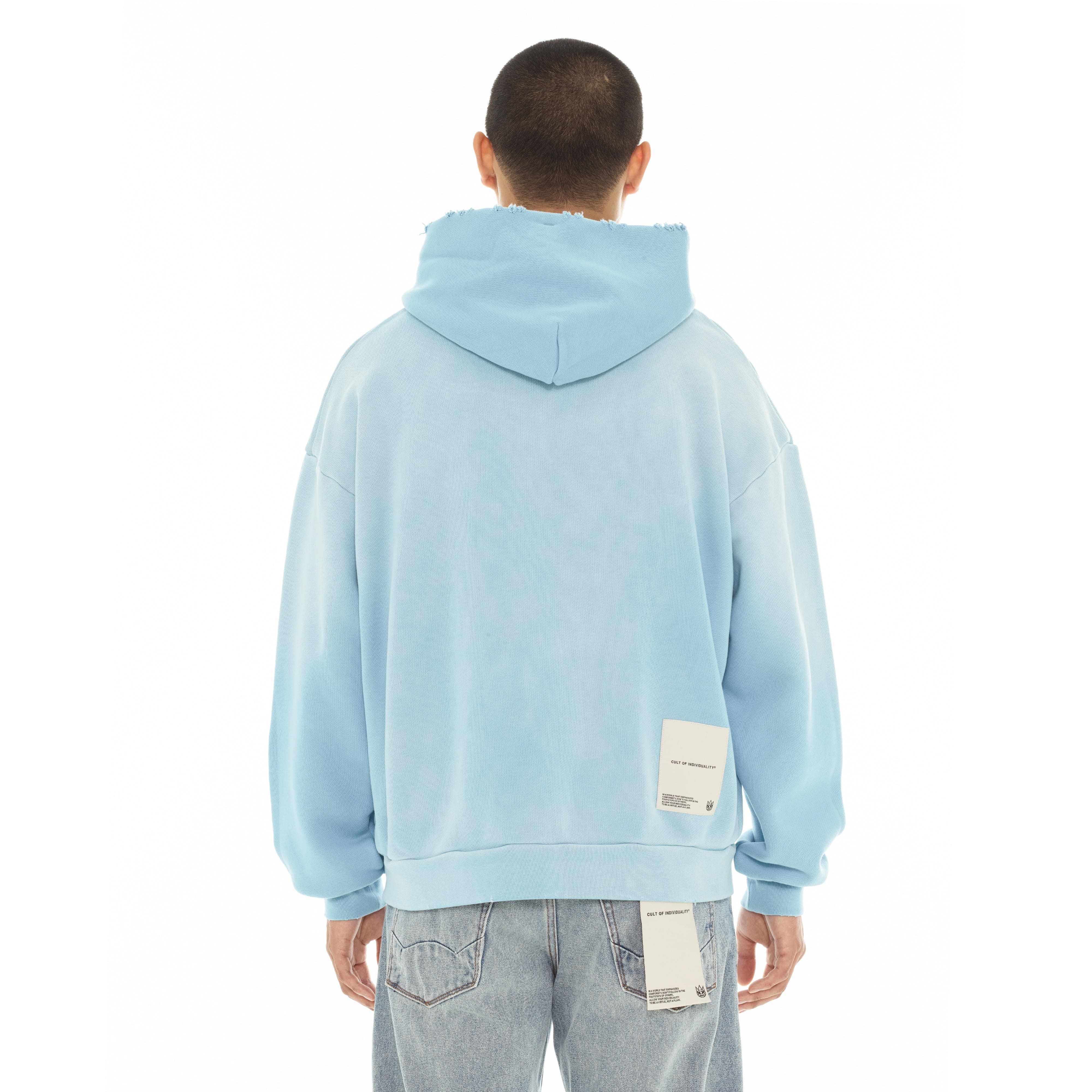 Cult's Pullover Sweatshirt "Core" 620 Grams In Blue Glow - Image 3