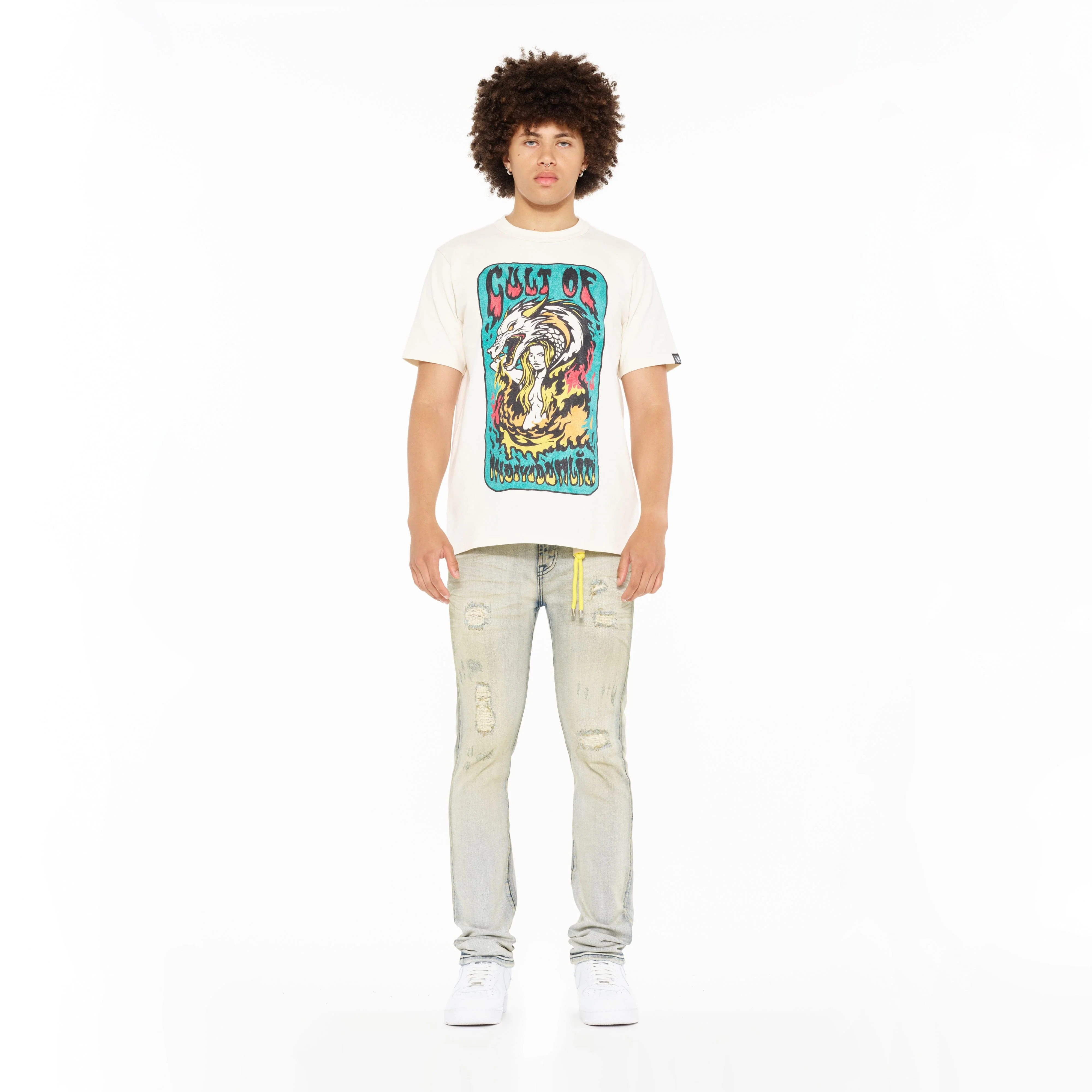 Cult's Punk Super Skinny 601 Jeans in Clay - Image 5
