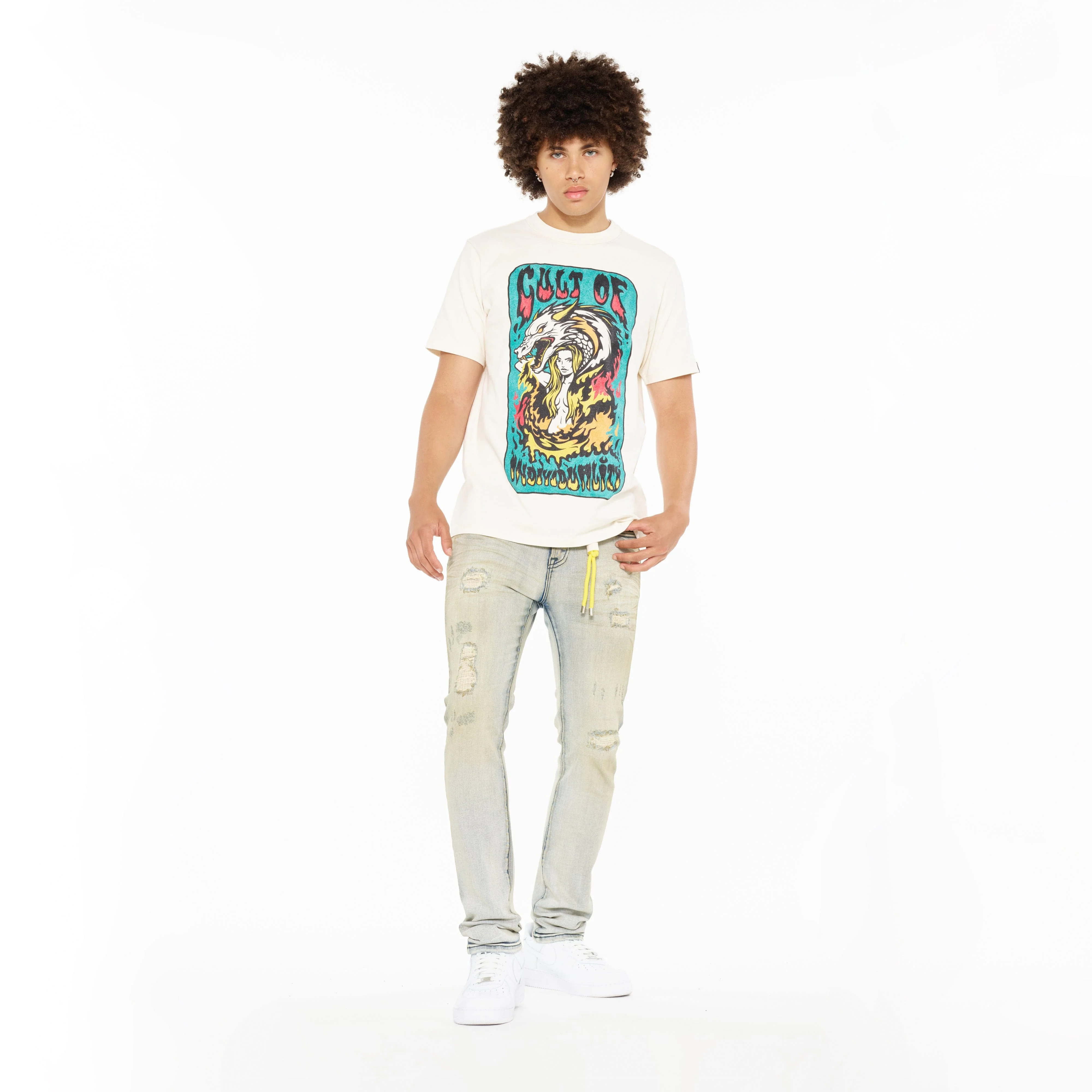 Cult's Punk Super Skinny 601 Jeans in Clay - Image 6