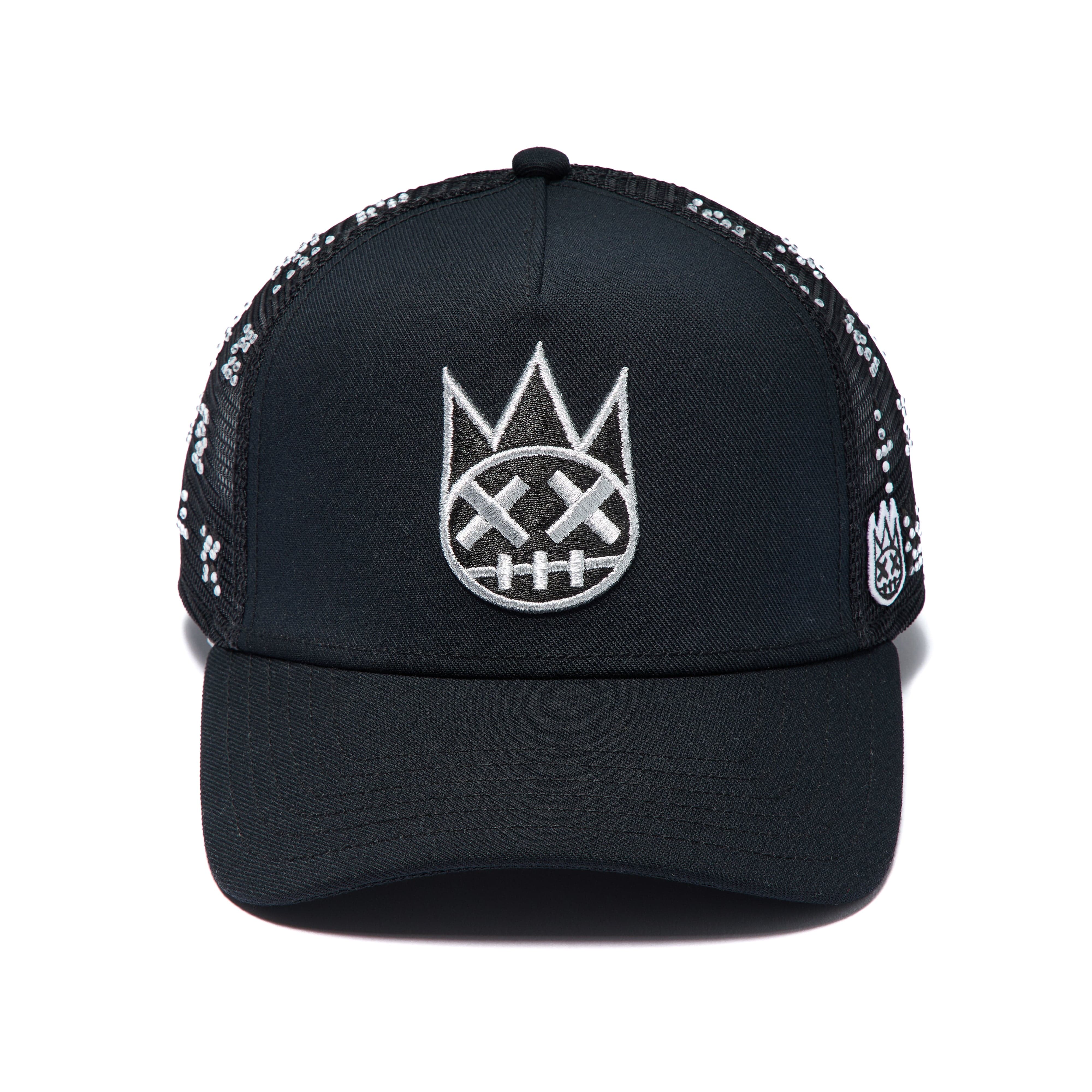 Cult's Repeat Pattern With Crystals Hat In Black