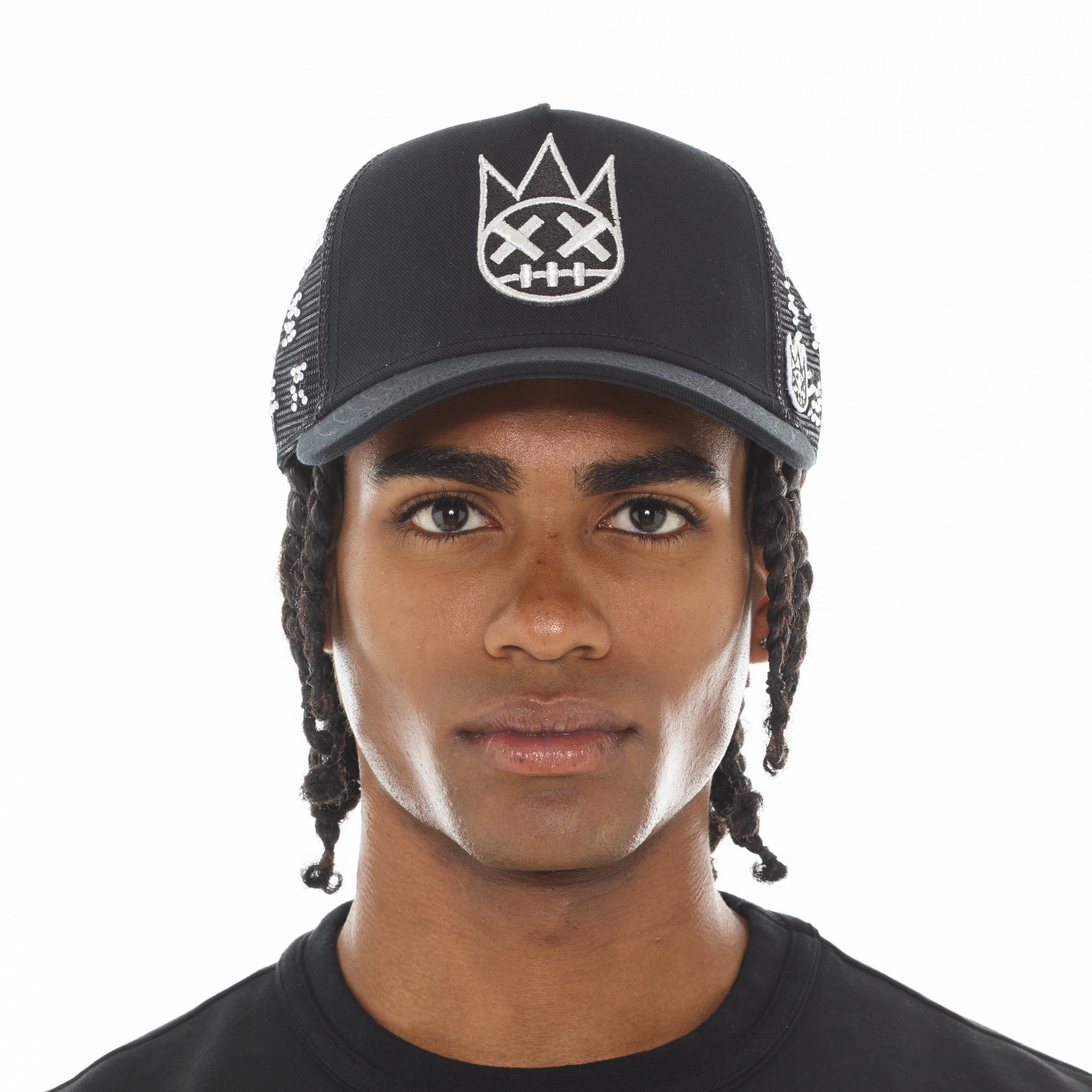 Cult's Repeat Pattern With Crystals Hat In Black - Image 3