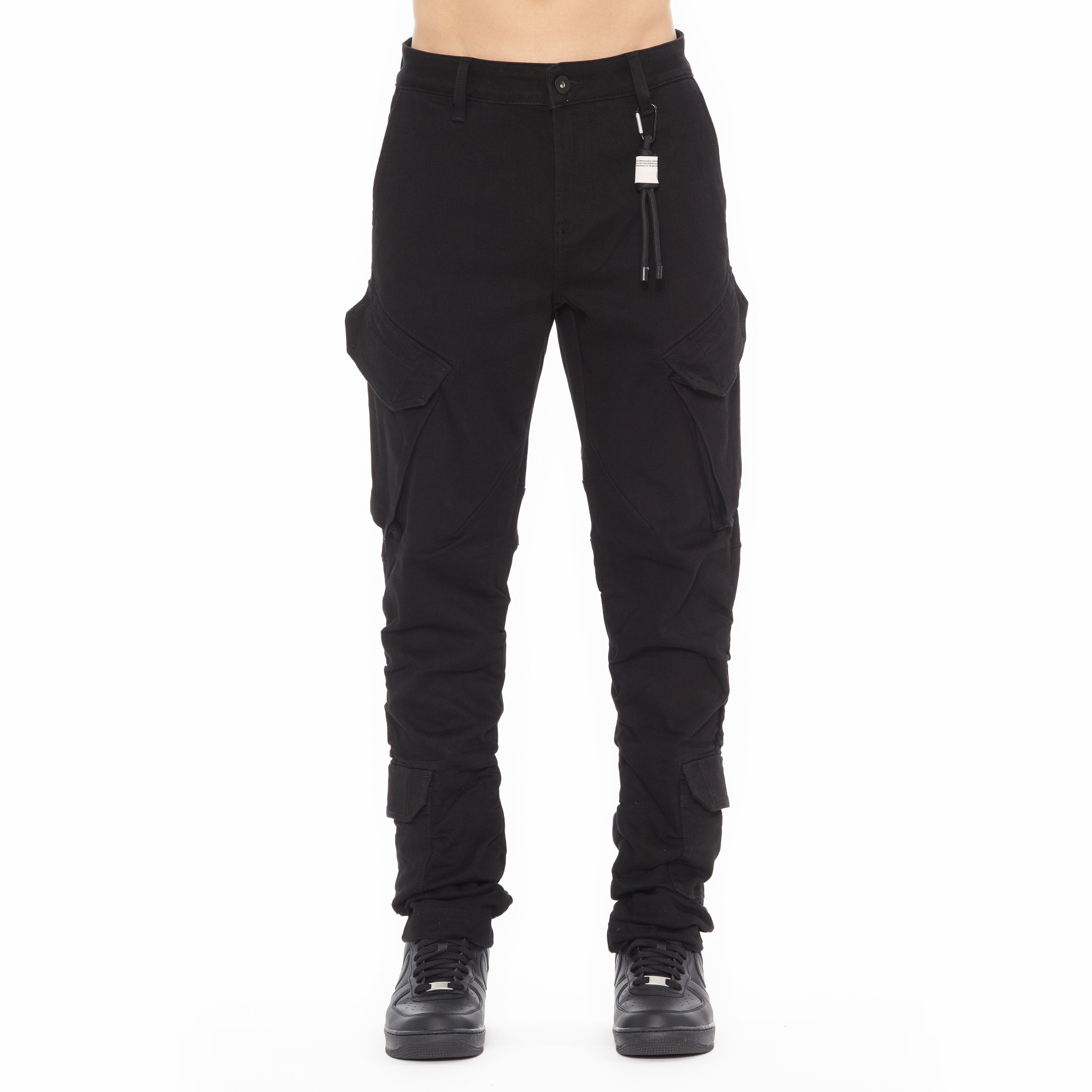 Cult's Rocker Cargo 606 Pants in Double Black - Image 2