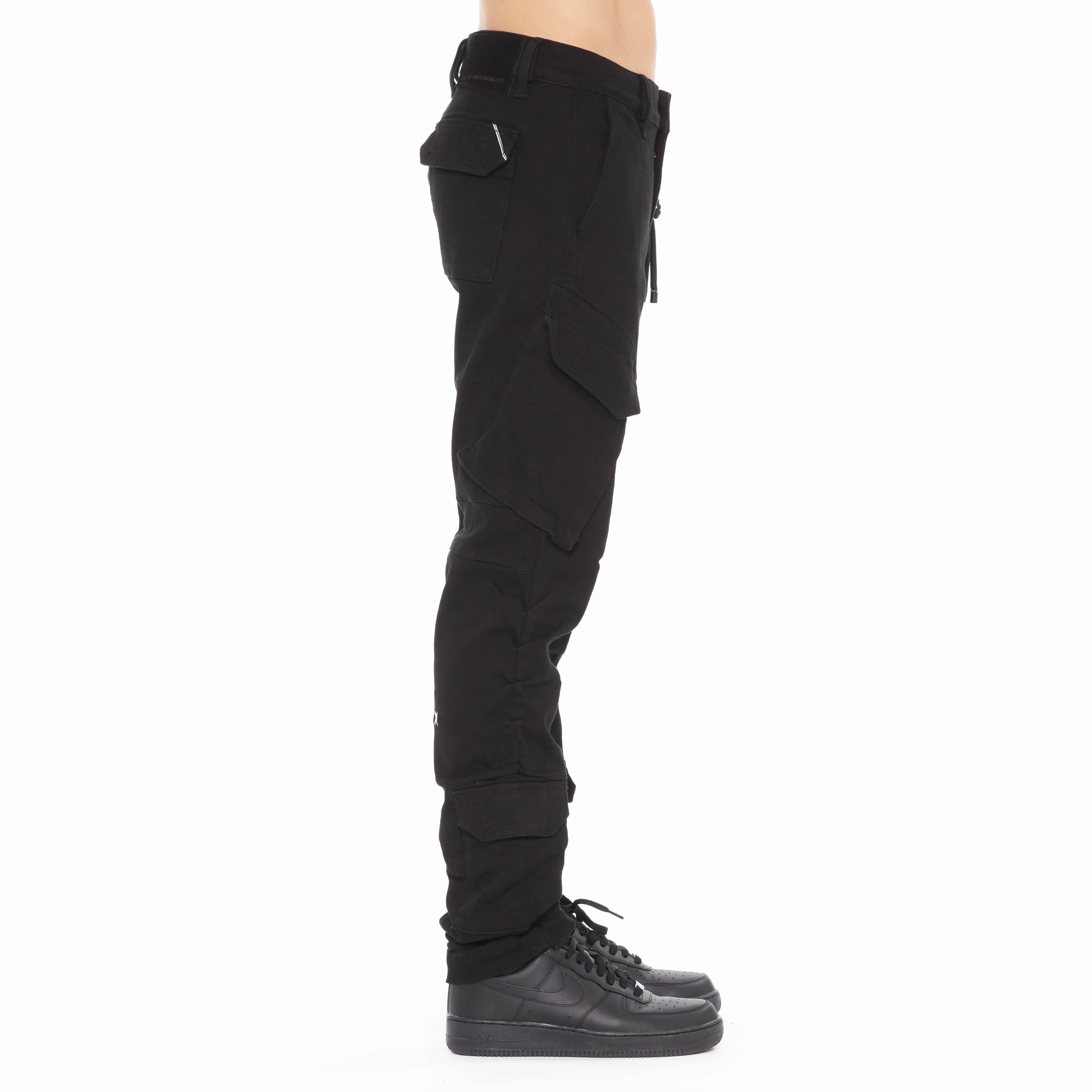Cult's Rocker Cargo 606 Pants in Double Black - Image 4