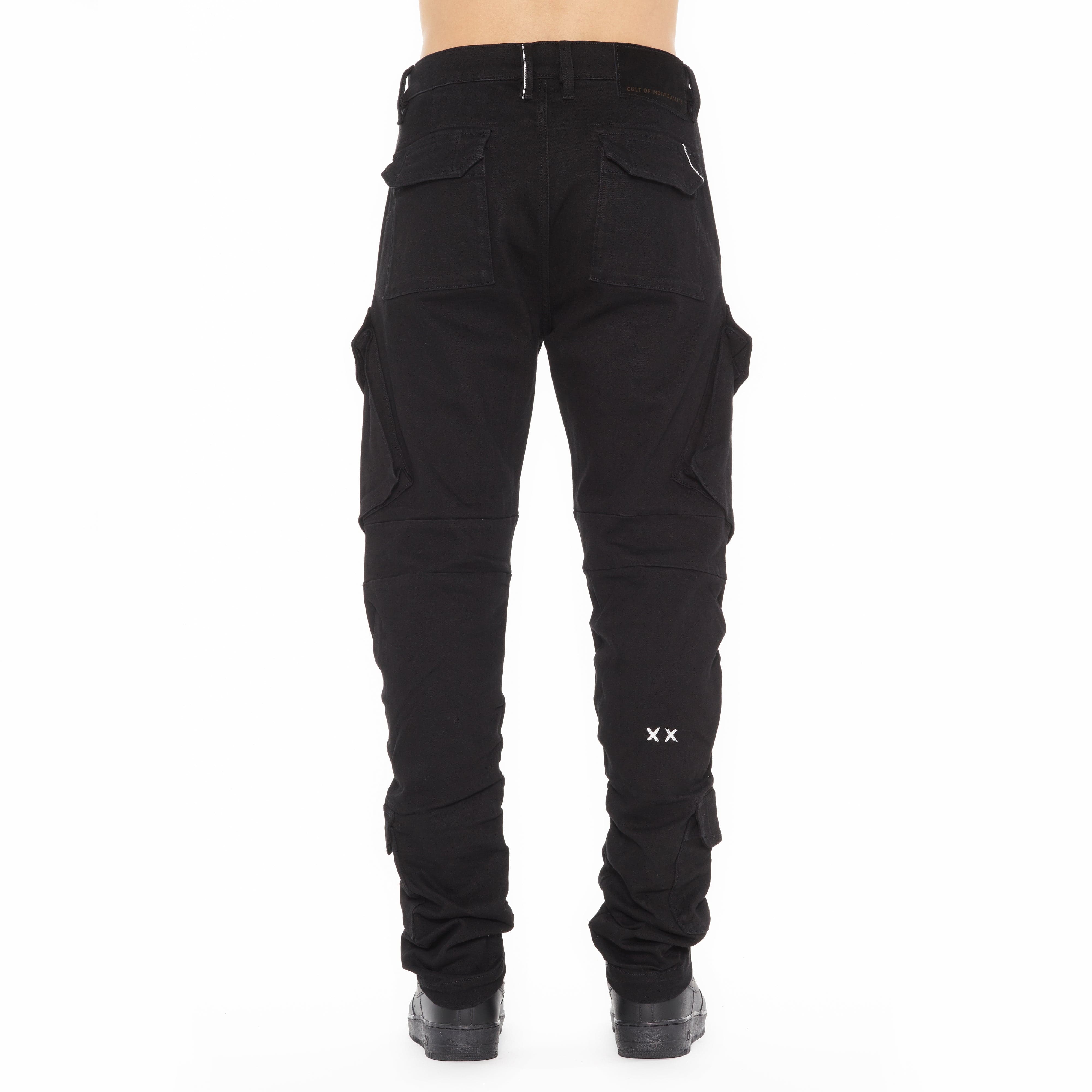 Cult's Rocker Cargo 606 Pants in Double Black - Image 5