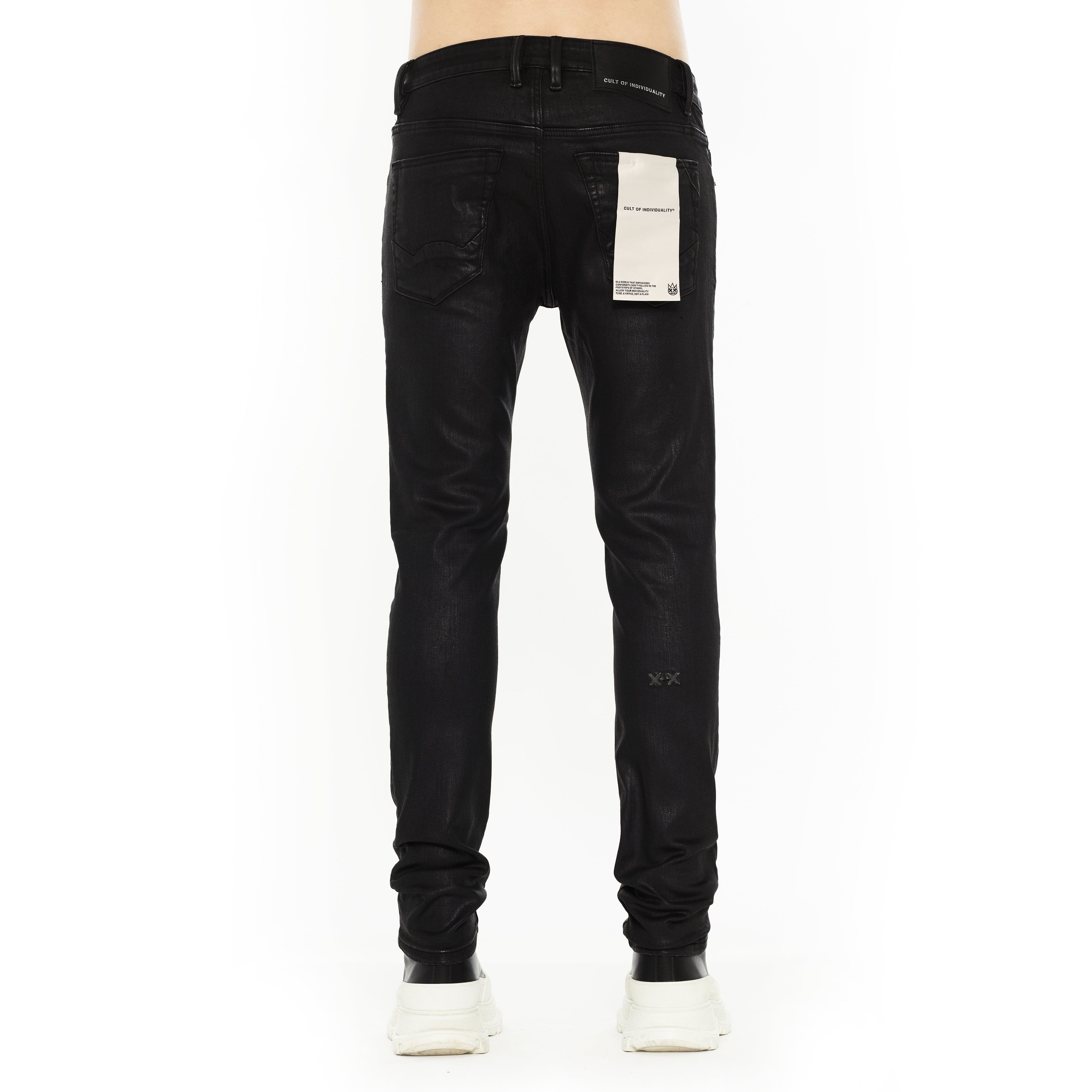 Cult's Rocker Slim 602 Jeans in Black Coated - Image 3