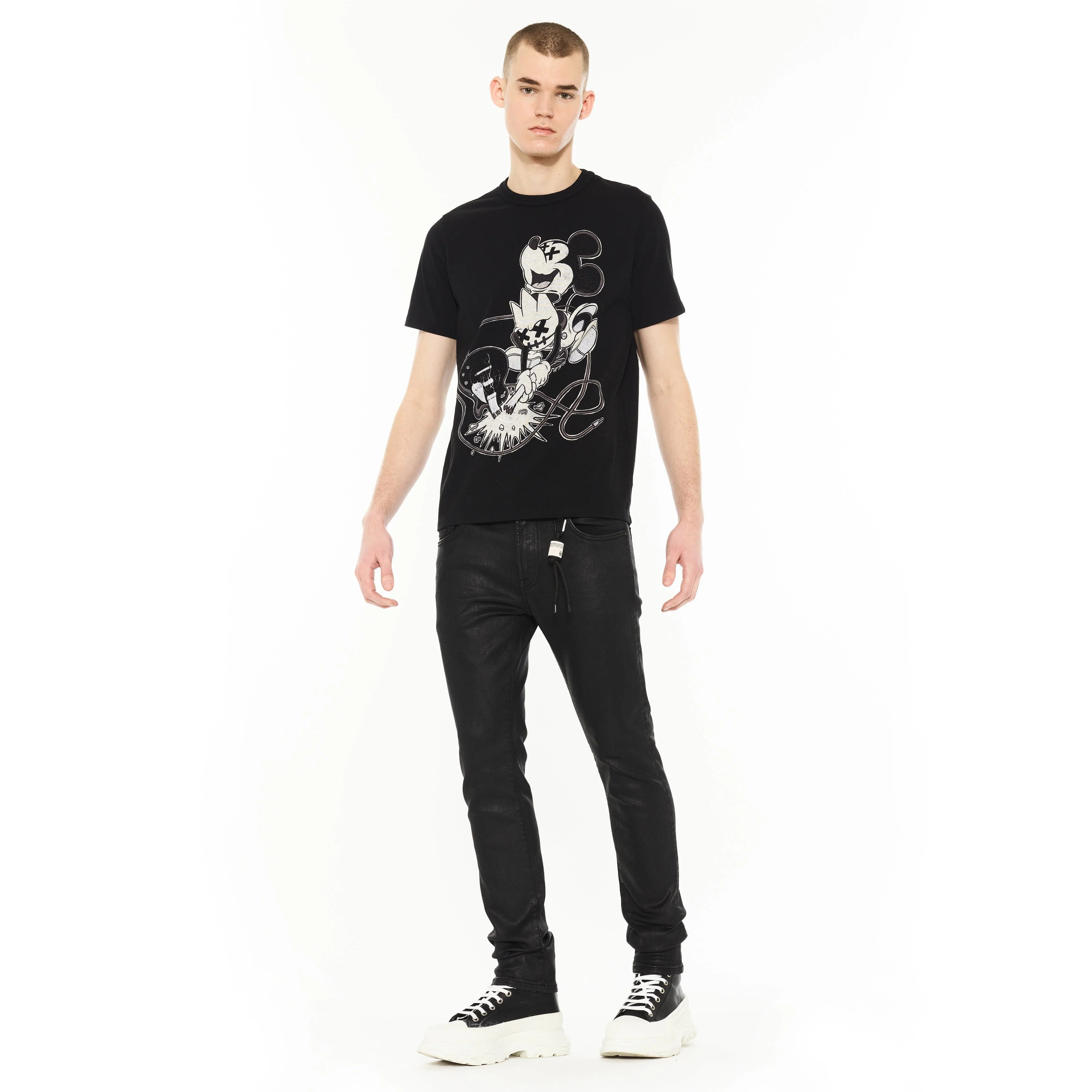 Cult's Rocker Slim 602 Jeans in Black Coated - Image 5