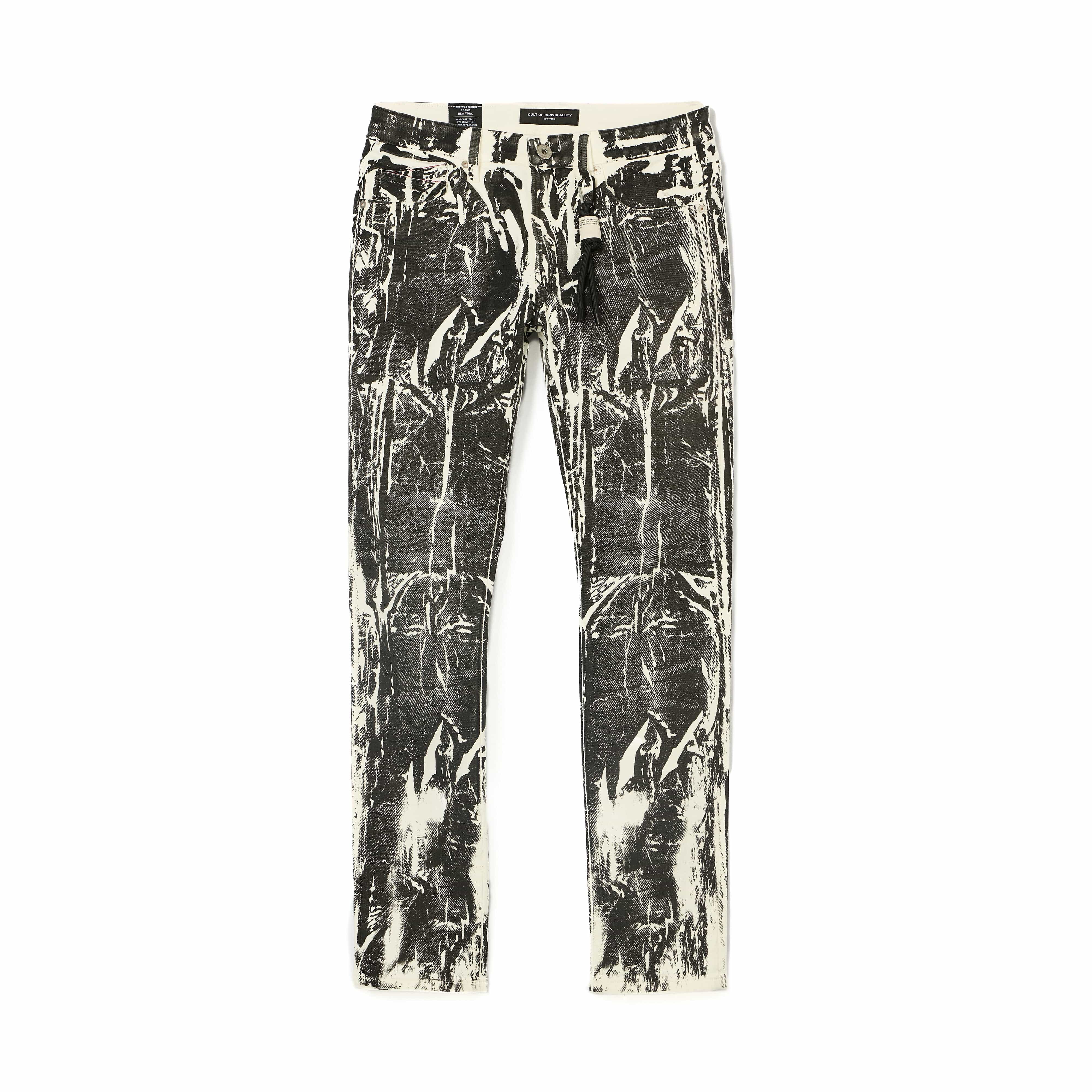 Cult's Rocker Slim 602 Jeans in White / Black