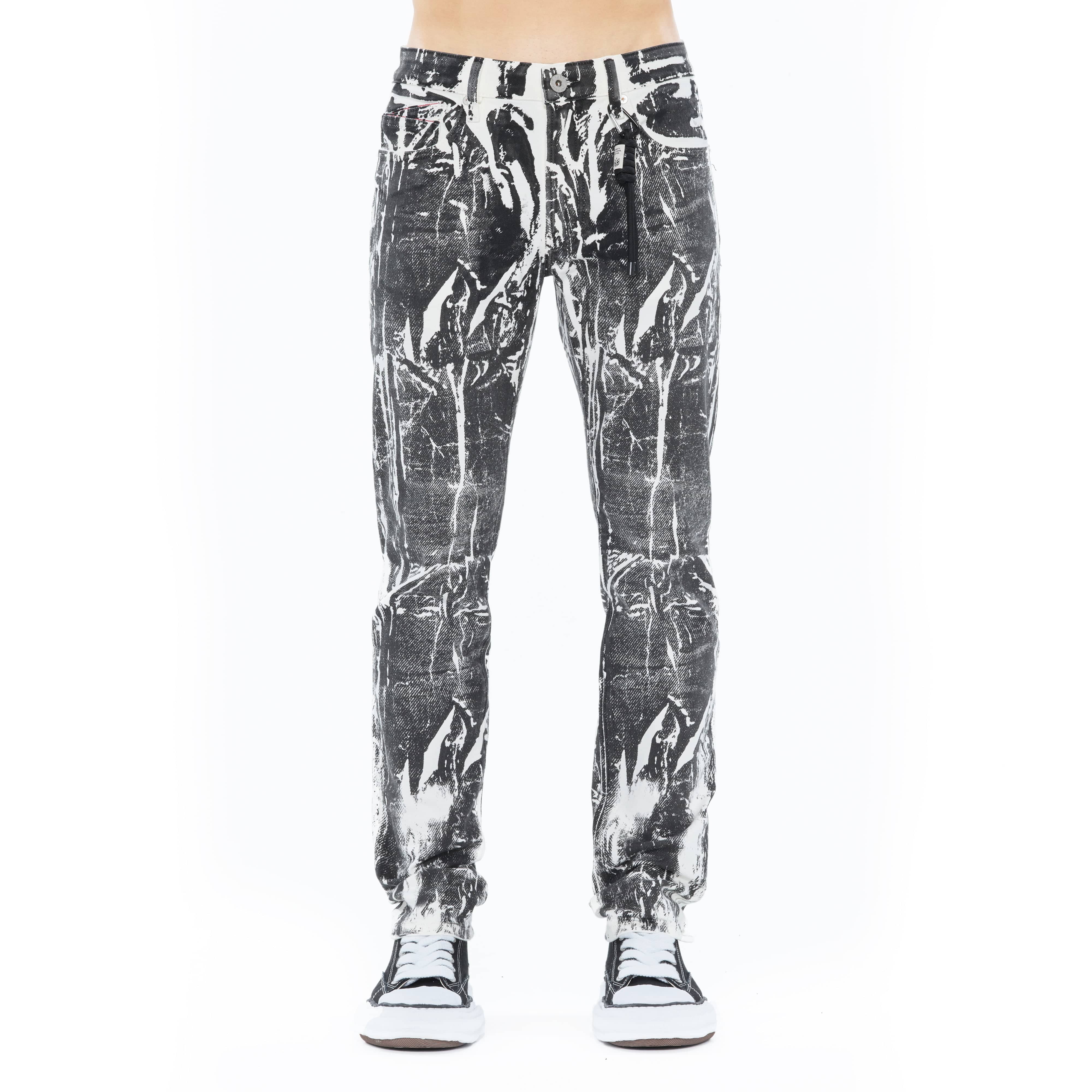Cult's Rocker Slim 602 Jeans in White / Black - Image 2