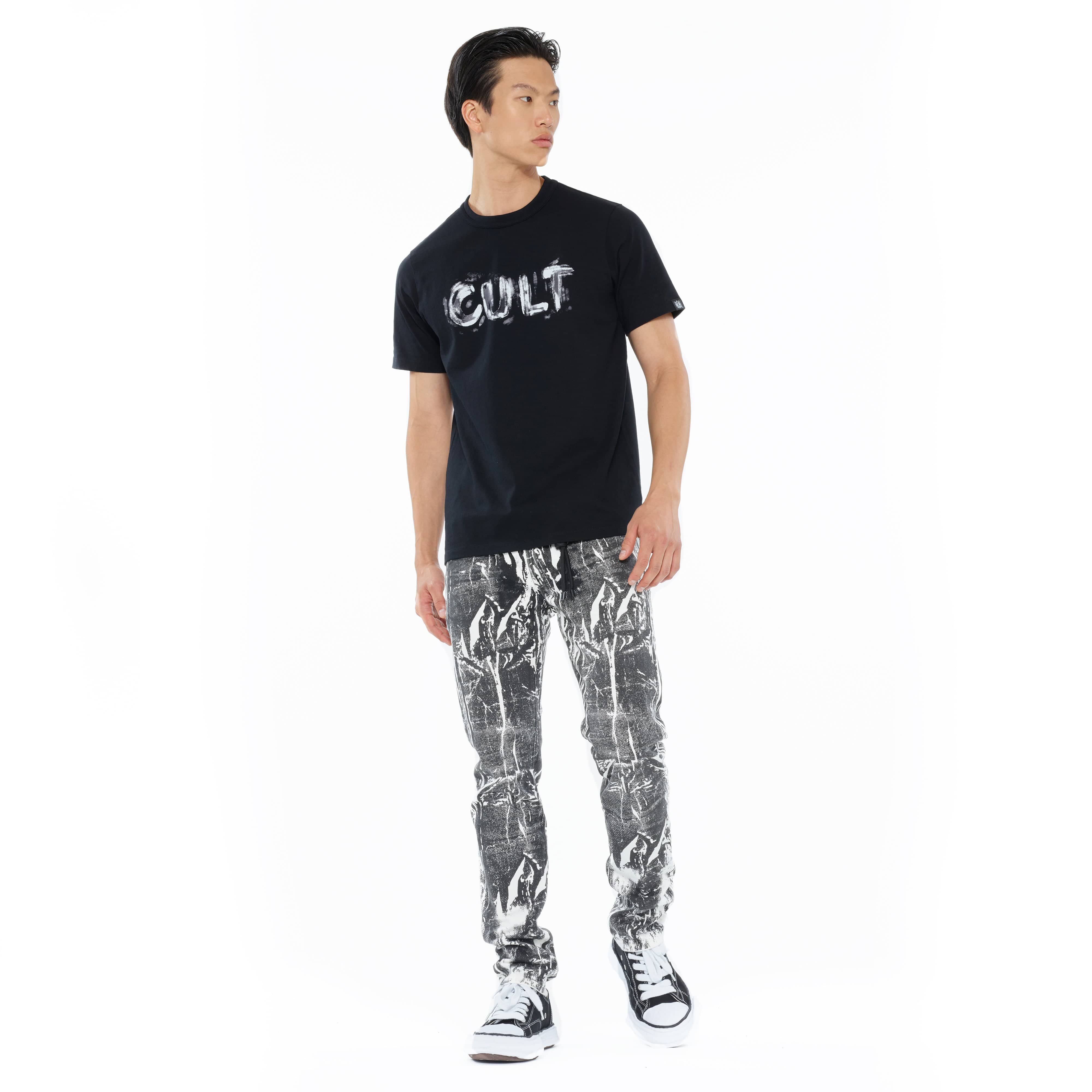 Cult's Rocker Slim 602 Jeans in White / Black - Image 5