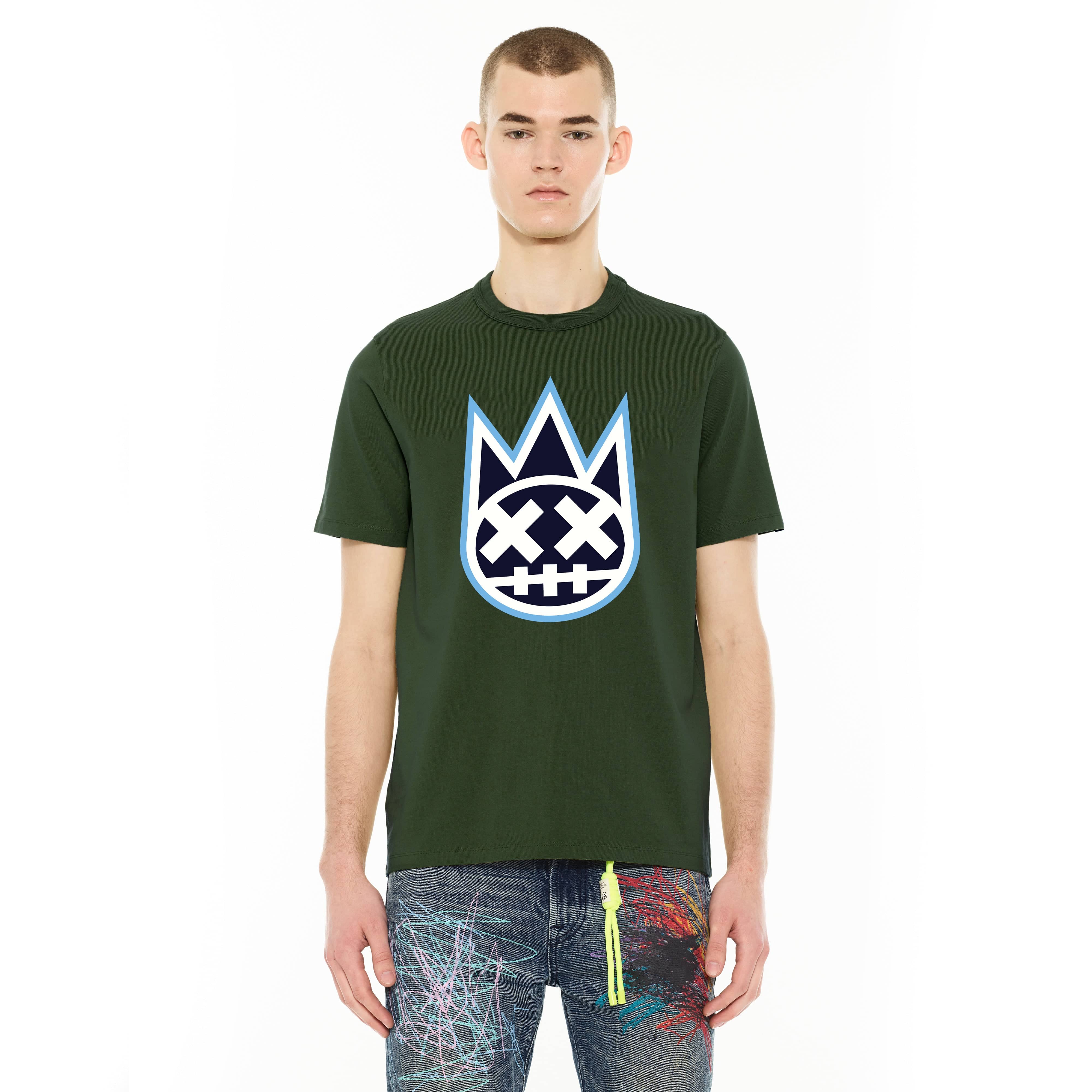 Cult's S/S Crew Neck Logo Tee in Frosty Spruce