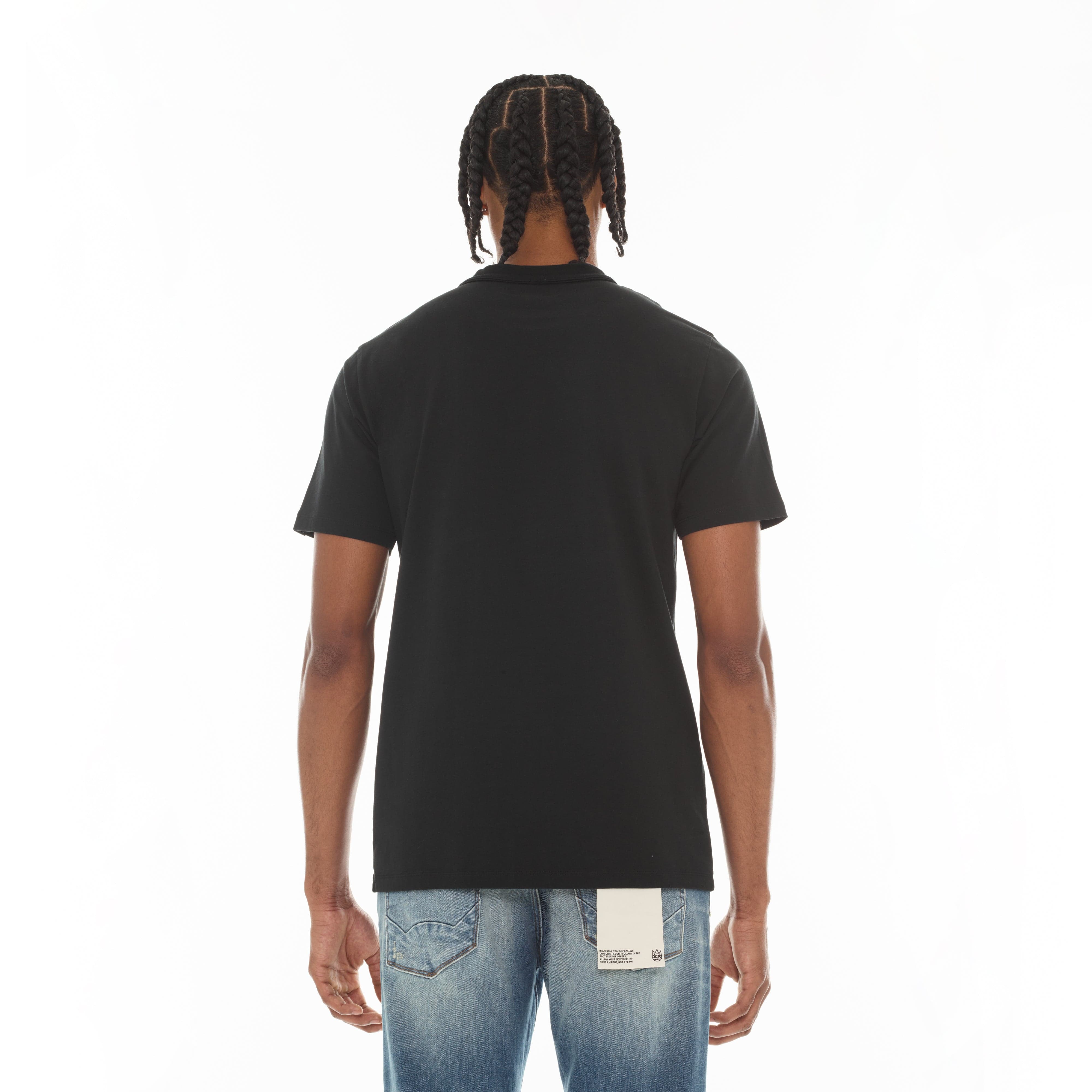 Cult's Short Sleeve Crew Neck Tee "Aliens" in Black - Image 3